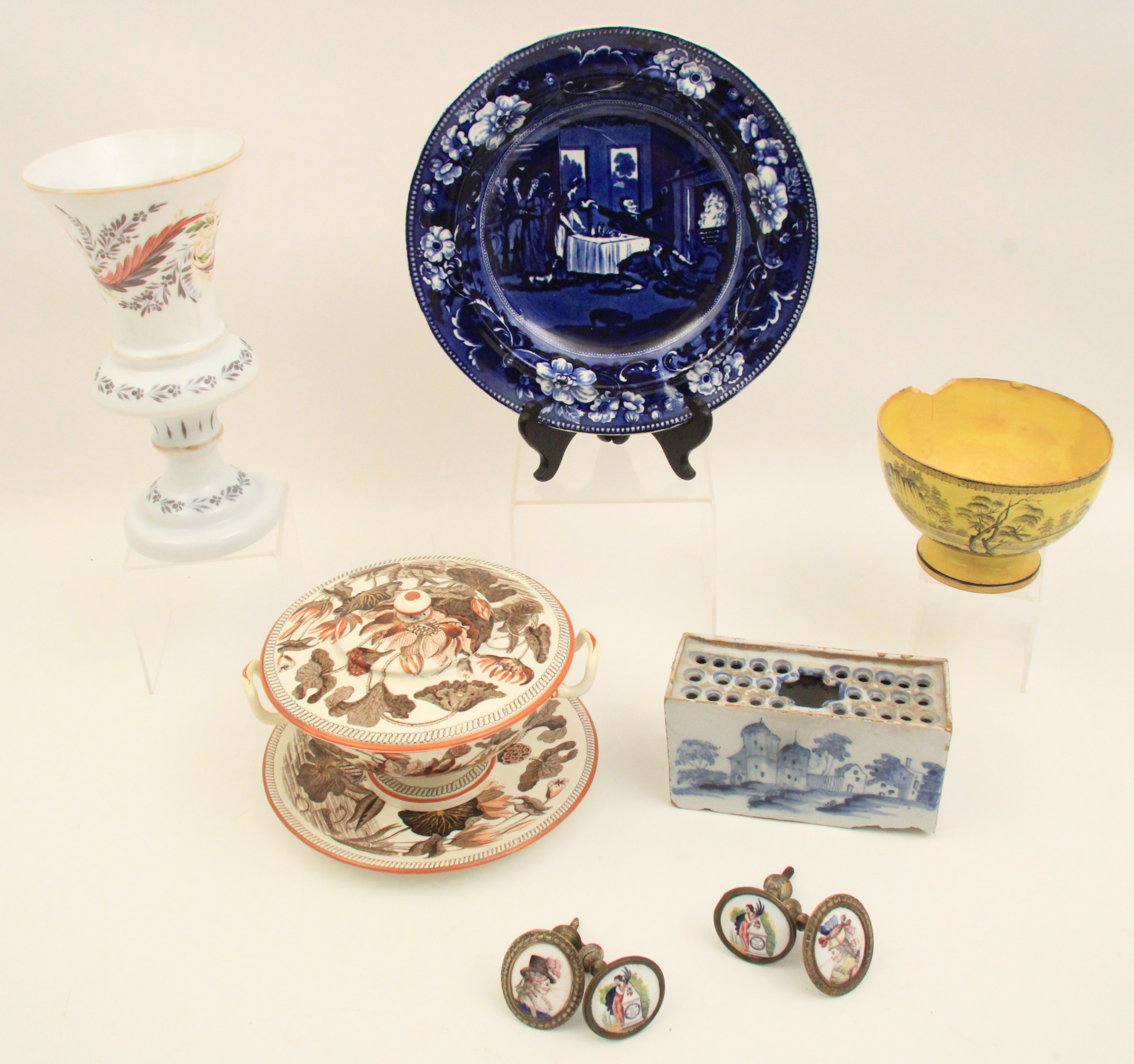 10 PC. MIS. LOT OF PORCELAIN, GLASS