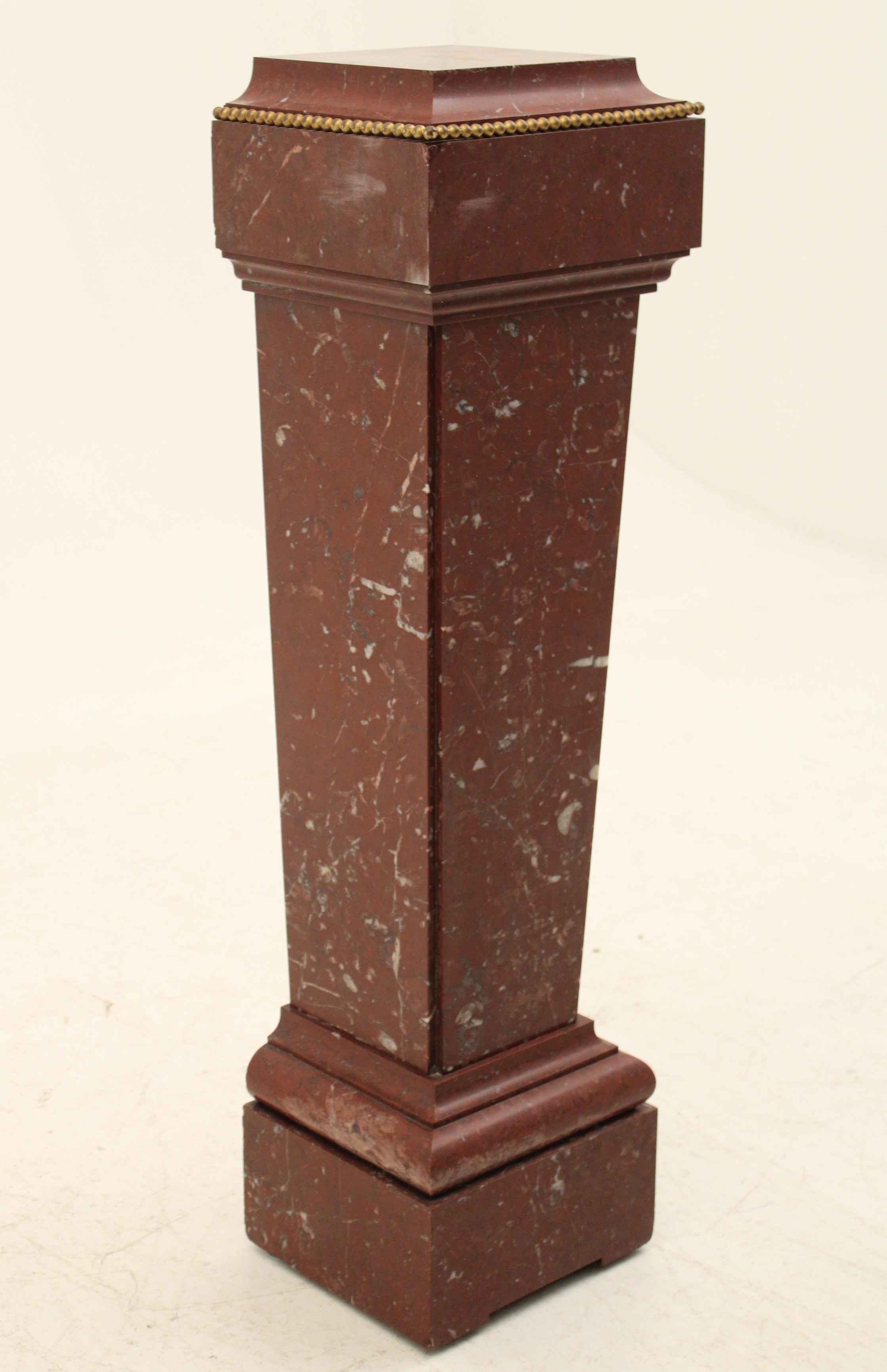 ANTIQUE FRENCH ROUGE MARBLE PEDESTAL 35ee97