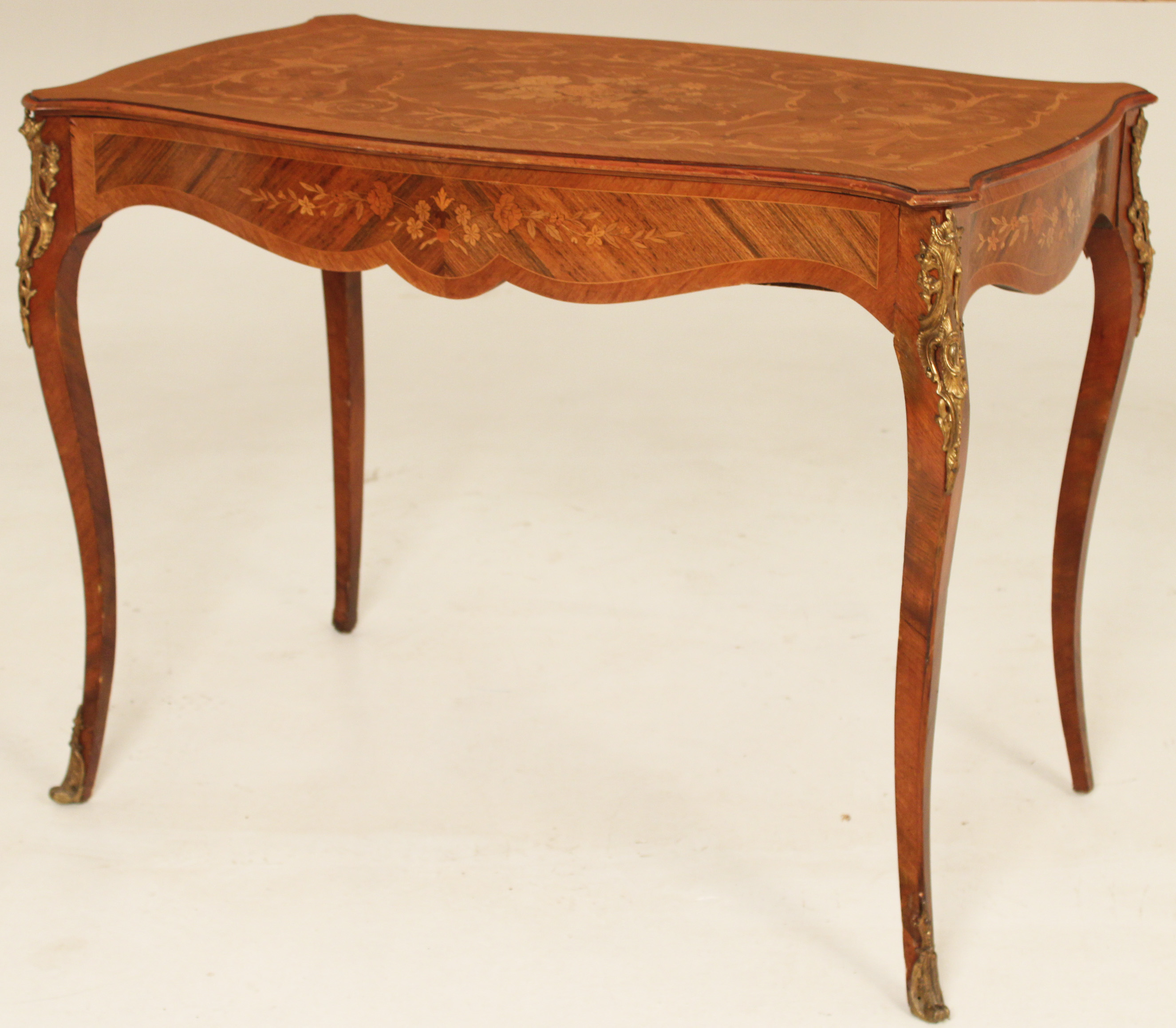 LOUIS XV STYLE INLAID SALON TABLE 35ee99
