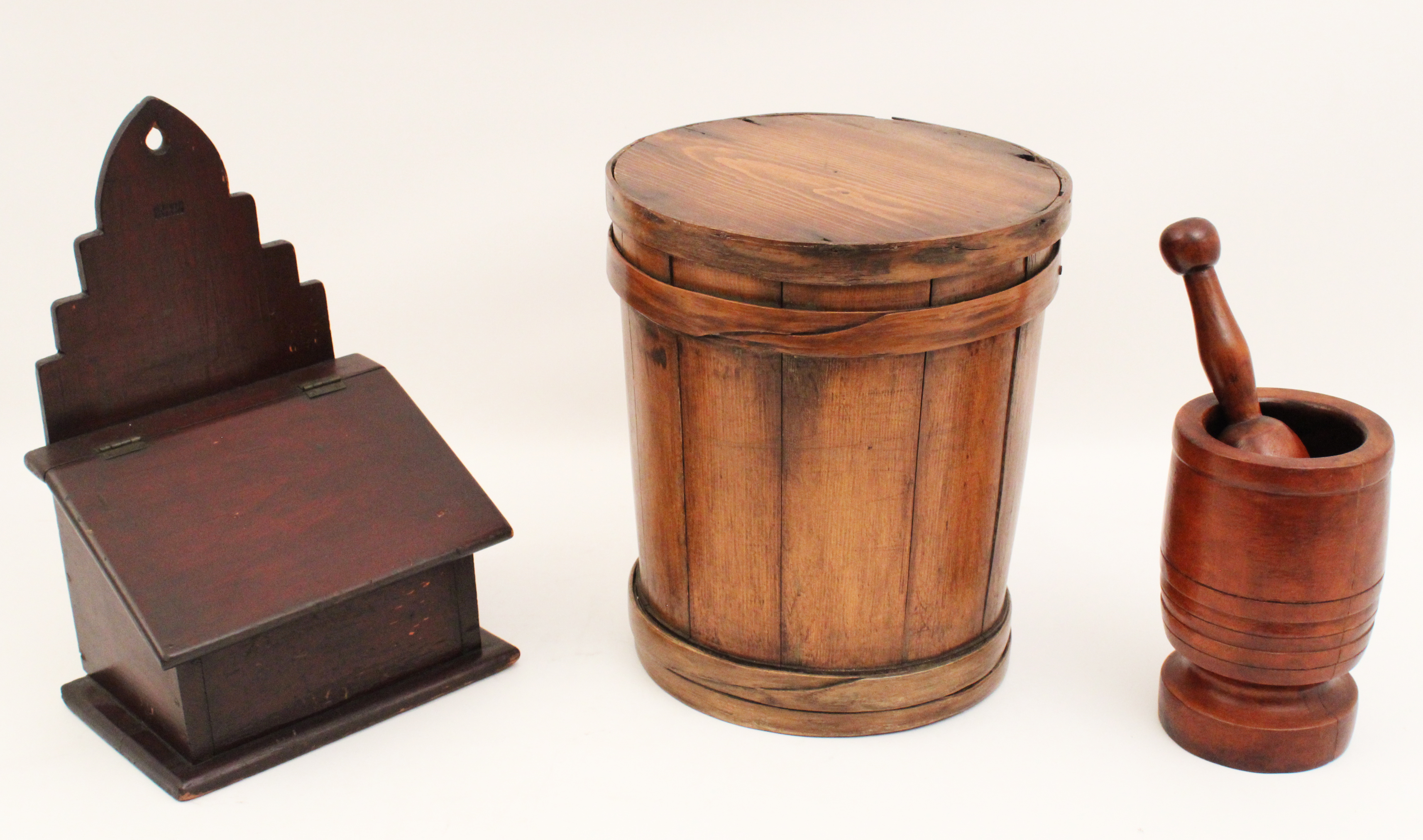 3 PC. LOT OF EARLY AMERICAN WOODEN WARE