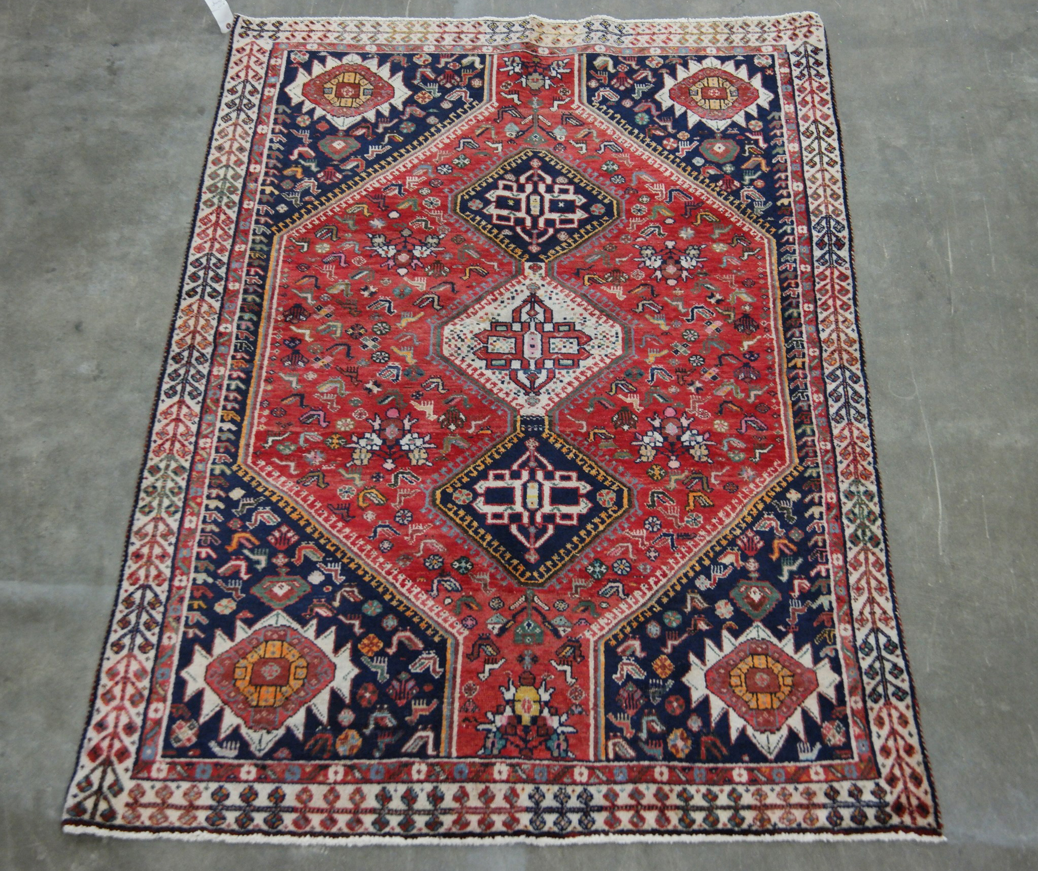 ORIENTAL RUG 4 8 X 7 QASHGHI 35eeca