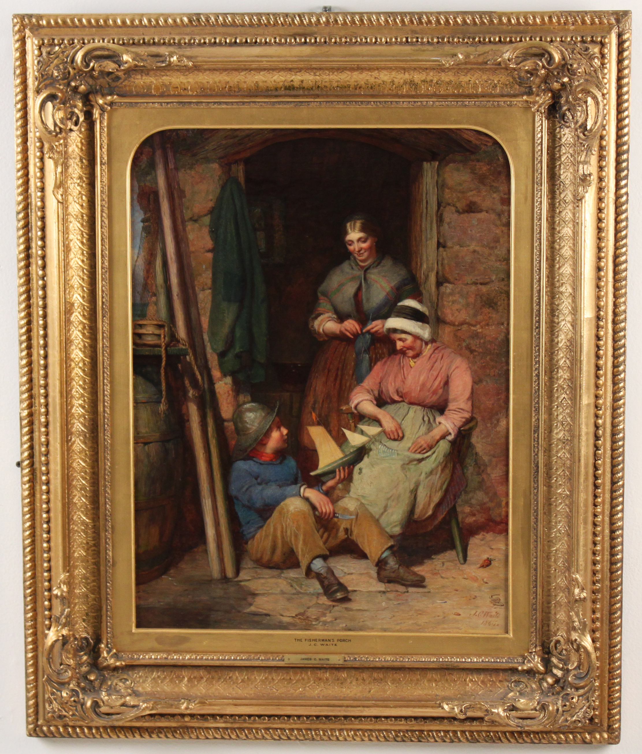 J C WAITE 19TH C OIL ON CANVAS 35eee9