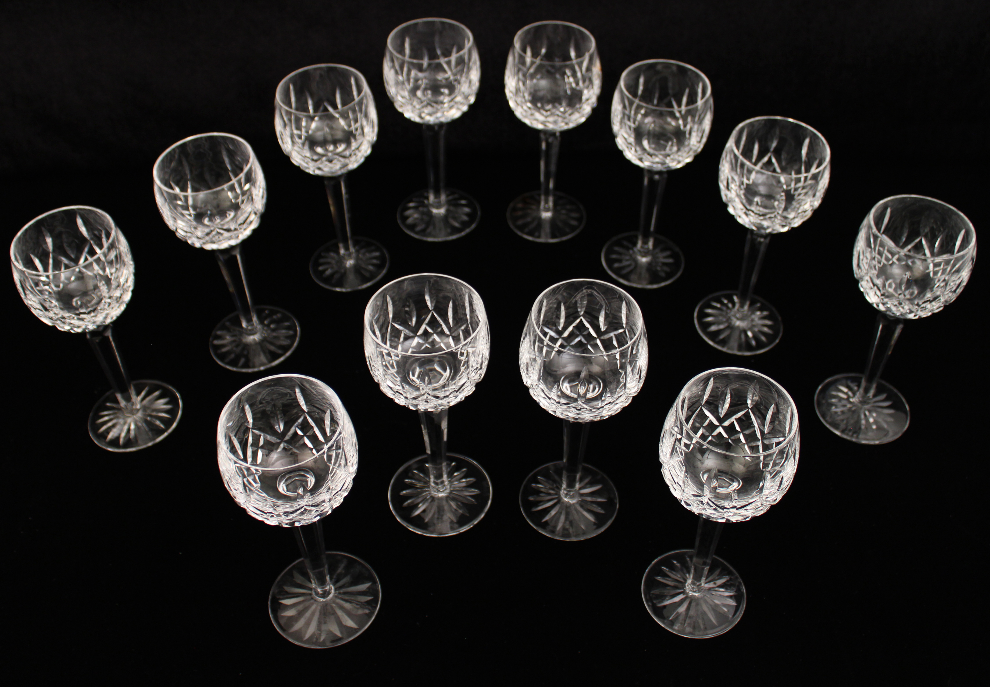 SET OF 12 WATTERFORD CRYSTAL LONG
