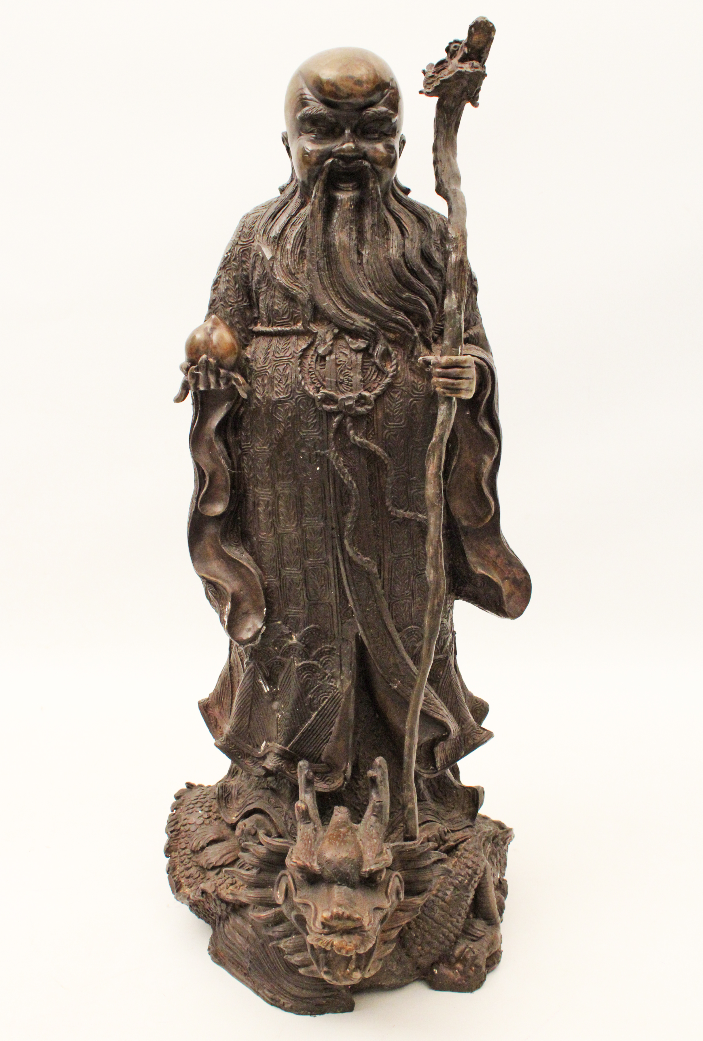 ORIENTAL BRONZE FIGURE OF A SAGE 35ef52