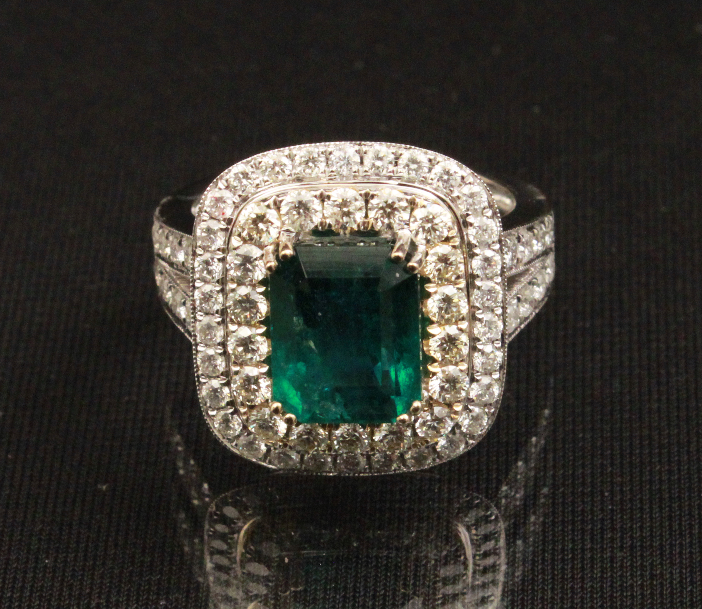 18K WHITE GOL LADY S EMERALD AND 35ef7c