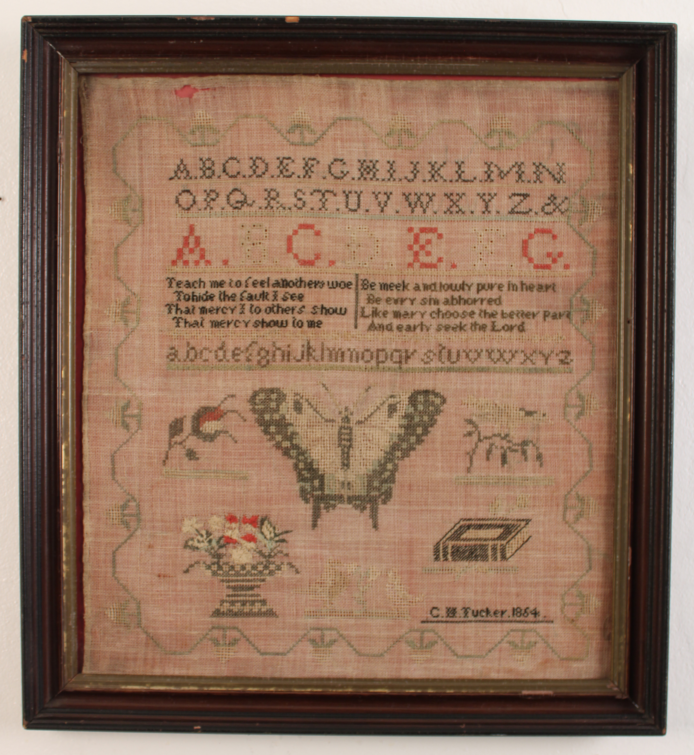 EARLY TENNESSEE NEEDLEPOINT SAMPLER,