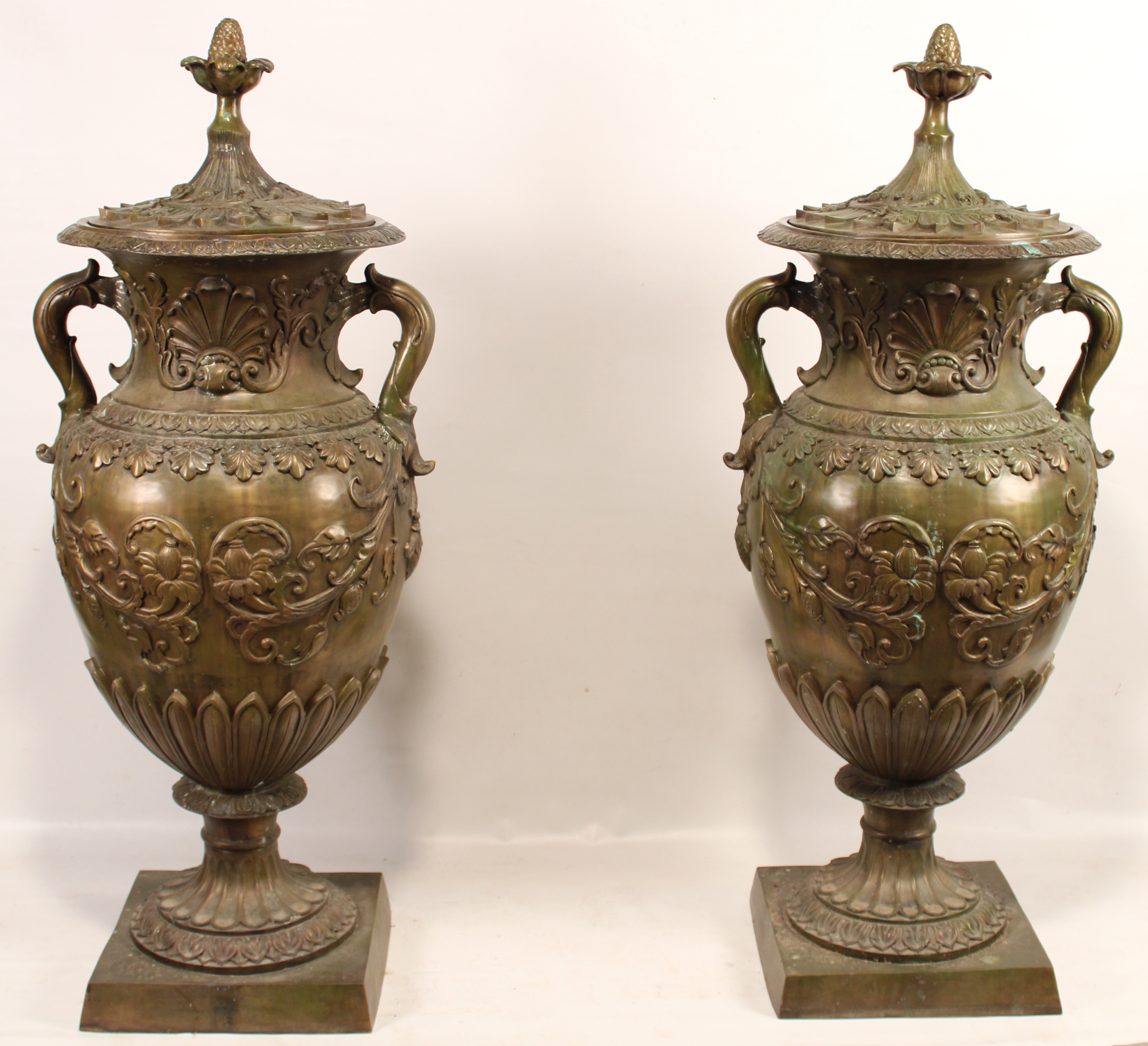 PR OF PALACIAL FRENCH STYLE BRONZE