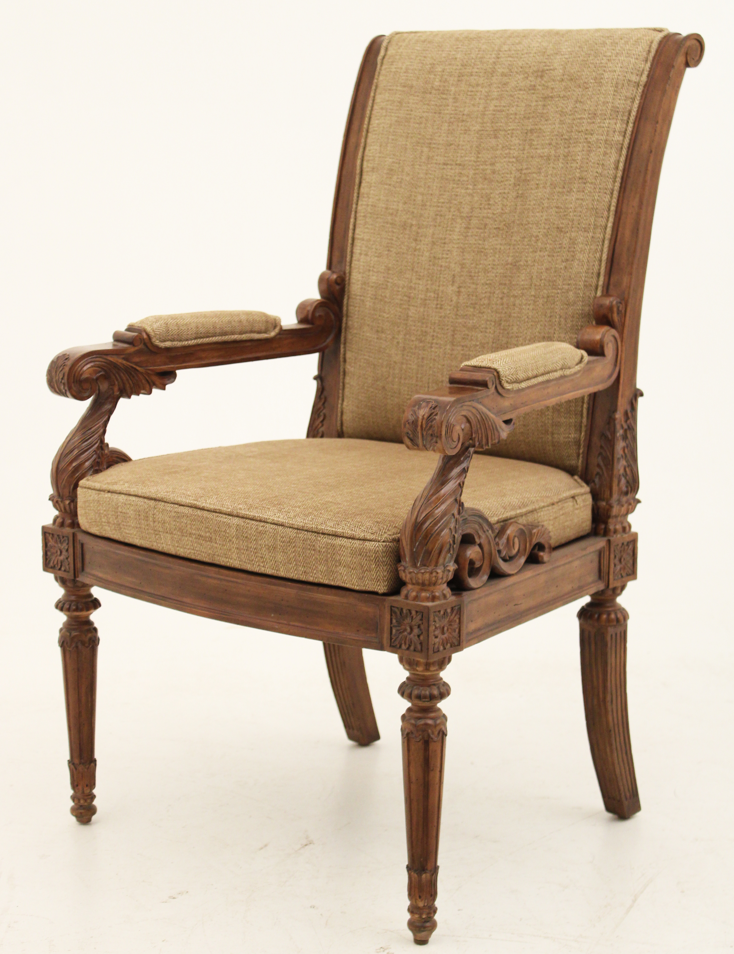 FRENCH REGENCY STYLE CARVED ARMCHAIR 35f012