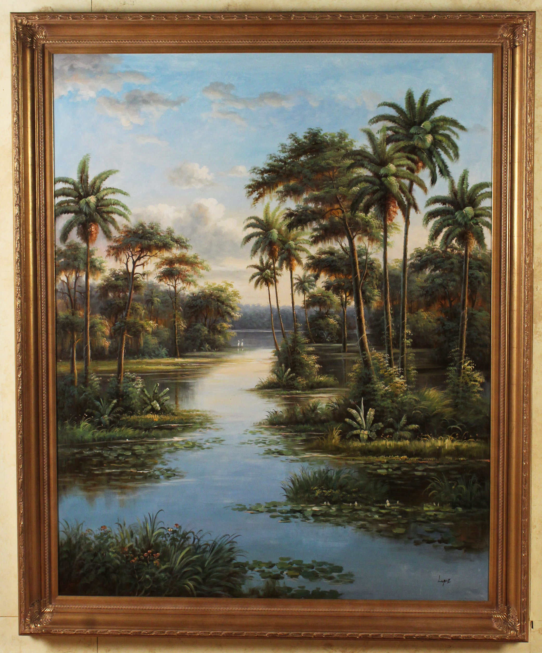 LARGE FRAMED O C FLORIDA SCENE 35f019