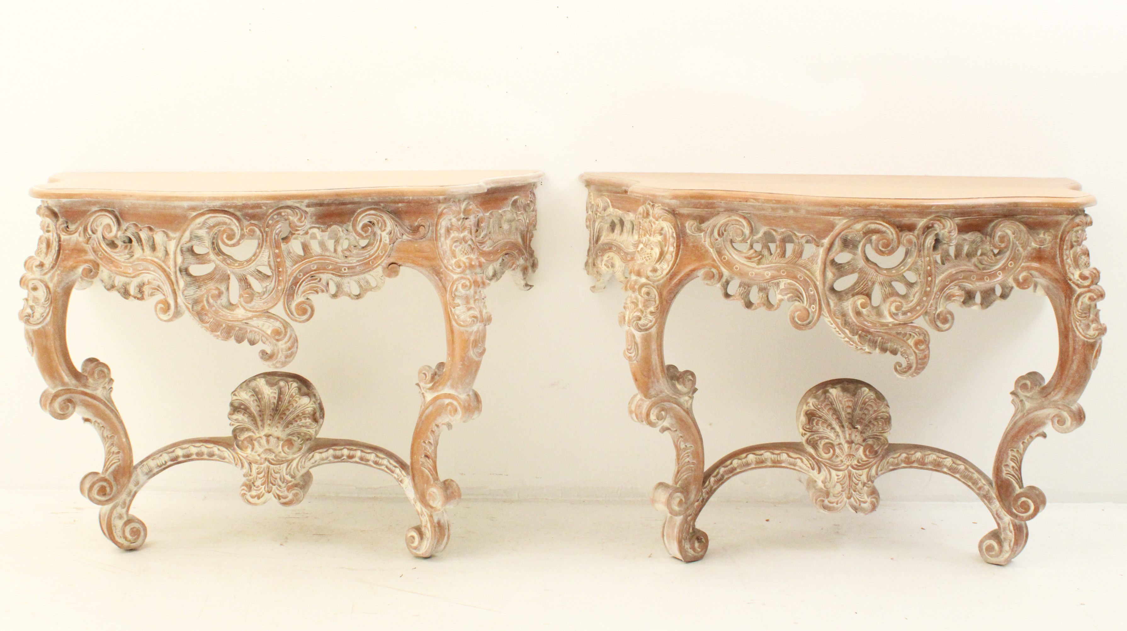 PR OF PICKLED LOUIS XV STYLE CONSOLE 35f026