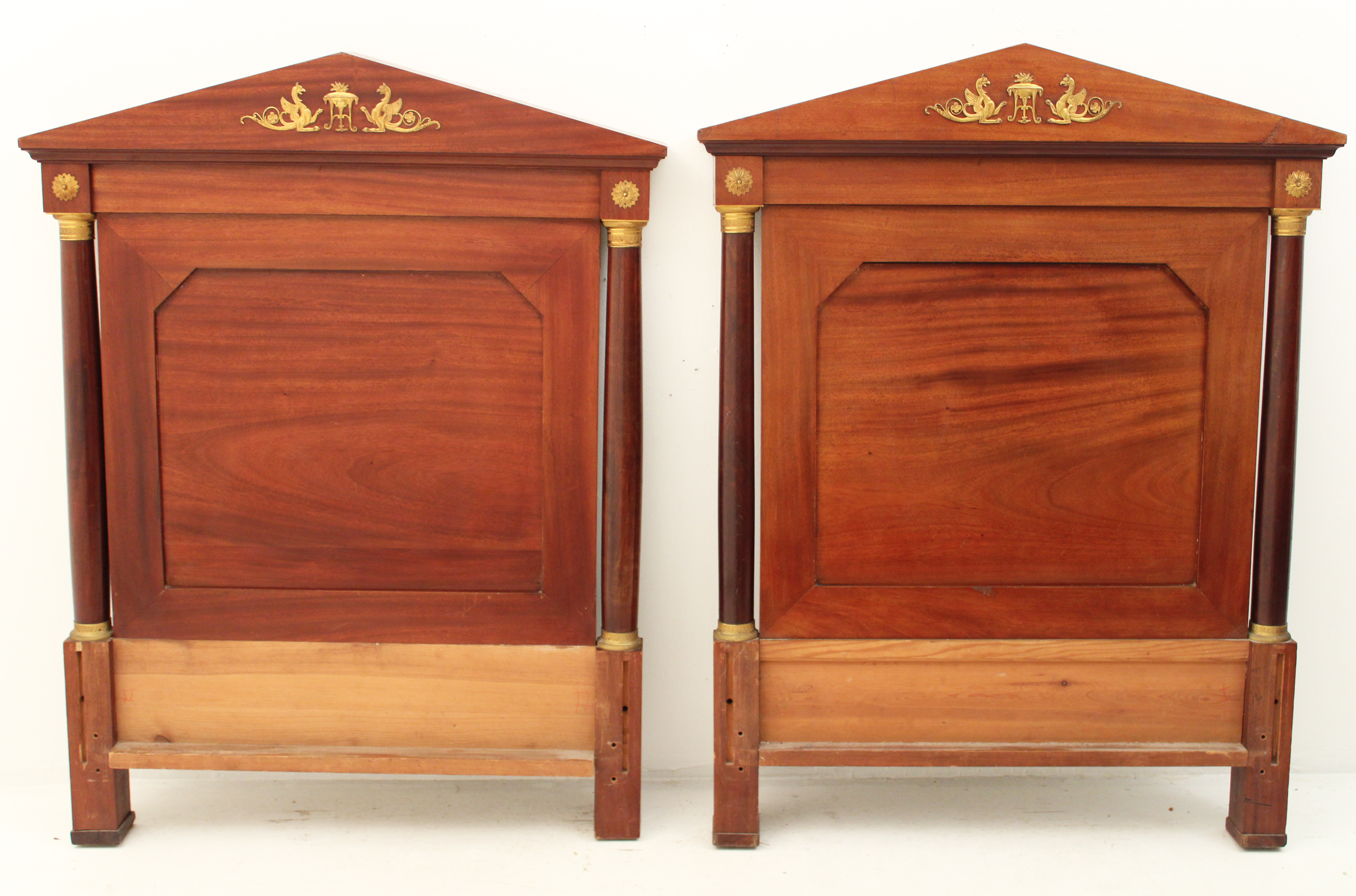 PR. OF FRENCH EMPIRE TWIN HEADBOARDS