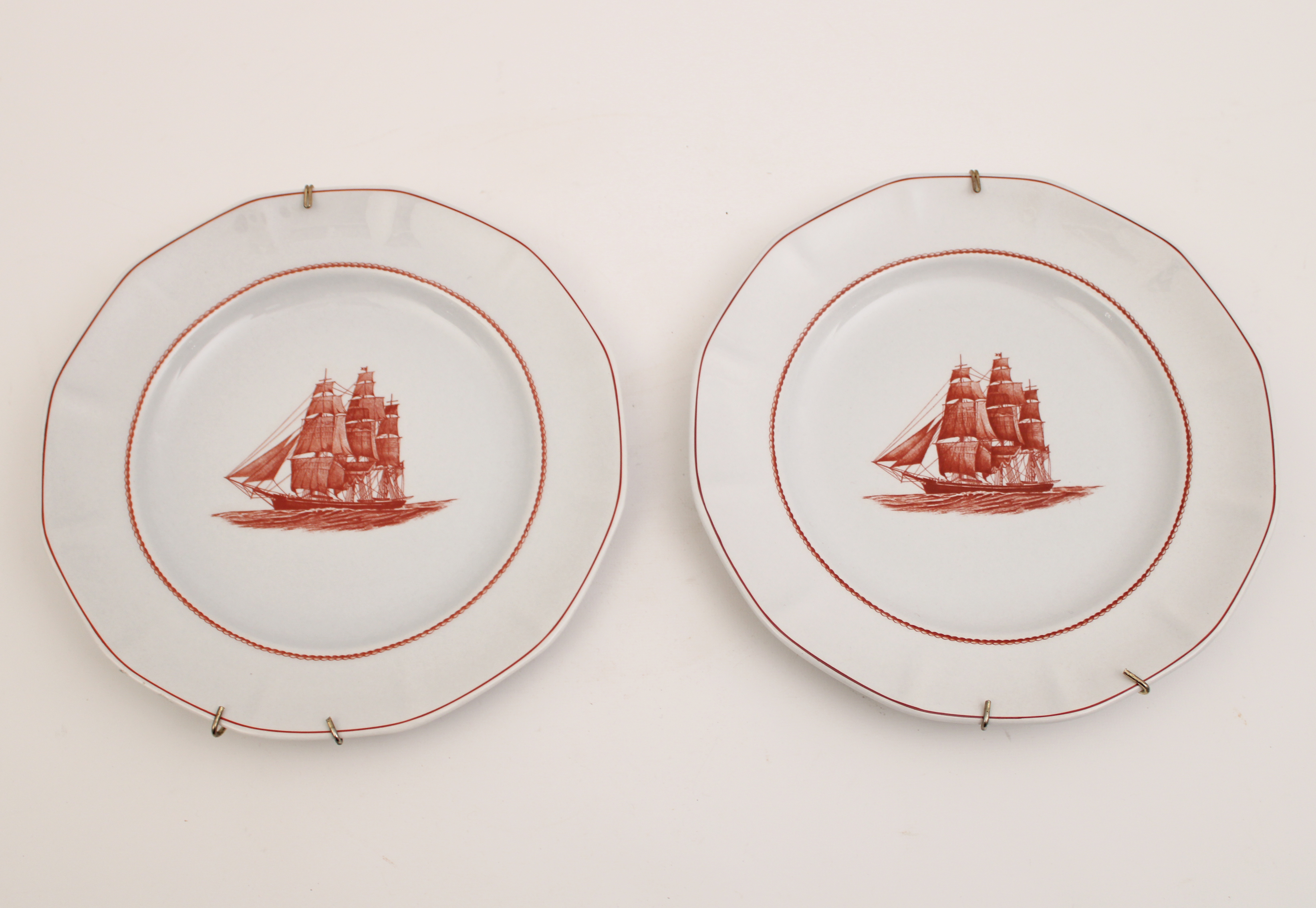 PR. OF 10" WEDGEWOOD SHIP PLATES