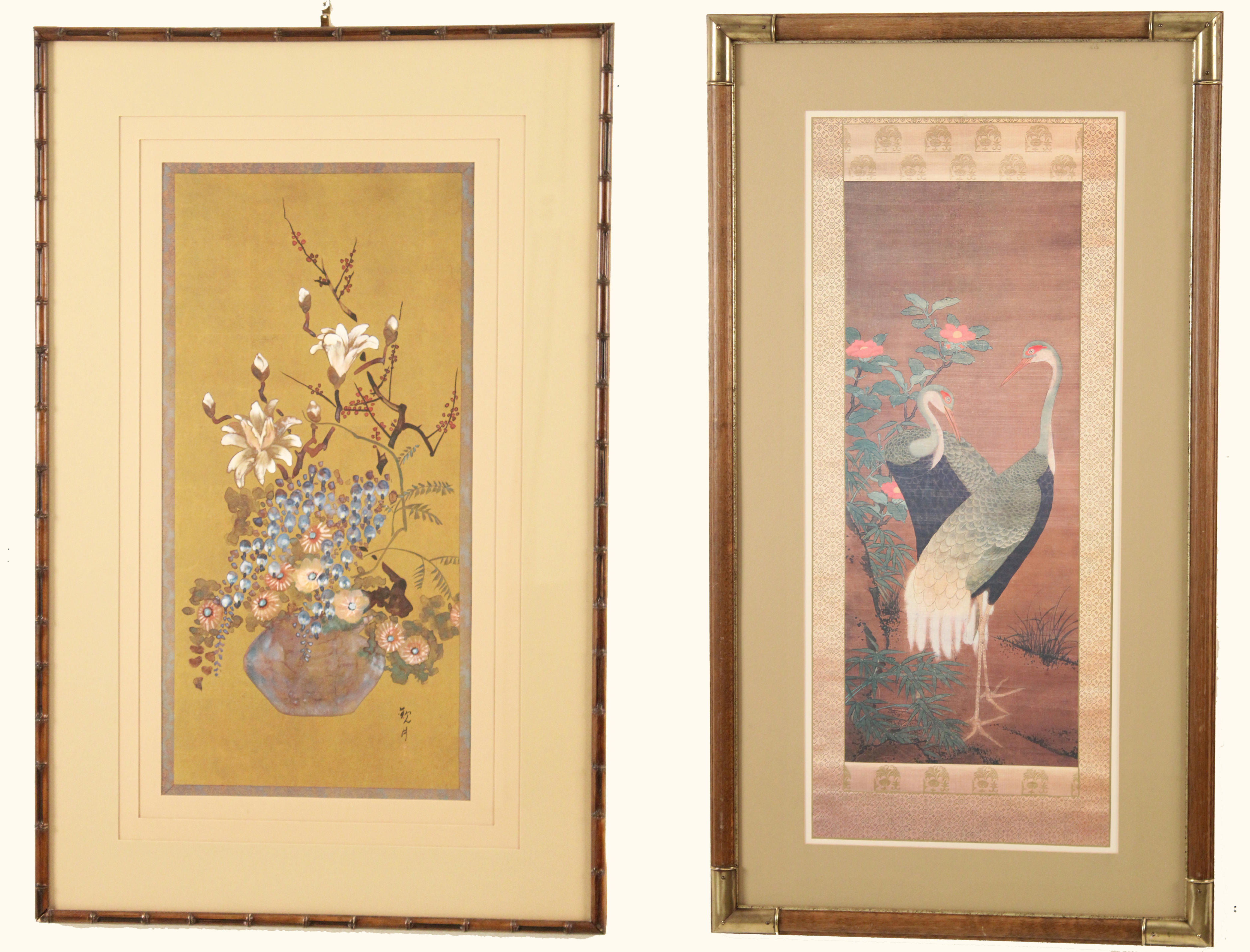 2 PC LOT OF ORIENTAL WALL ART 35f07c