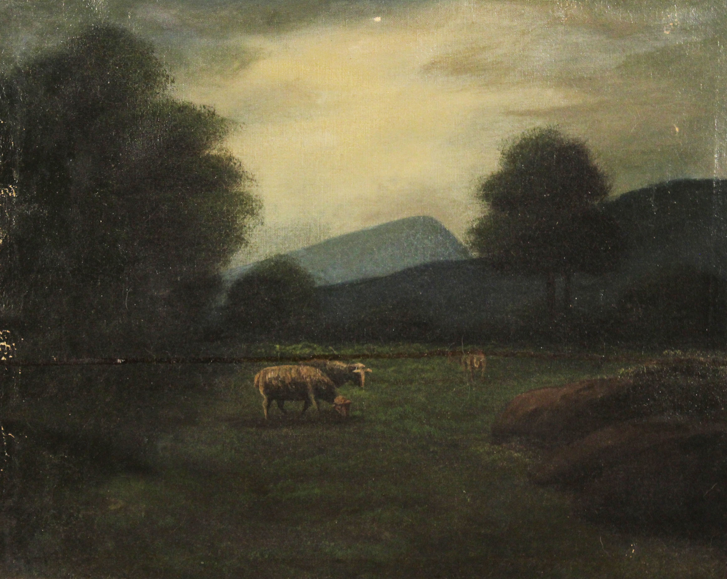 19TH C OIL ON CANVAS LANDSCAPE 35f08f