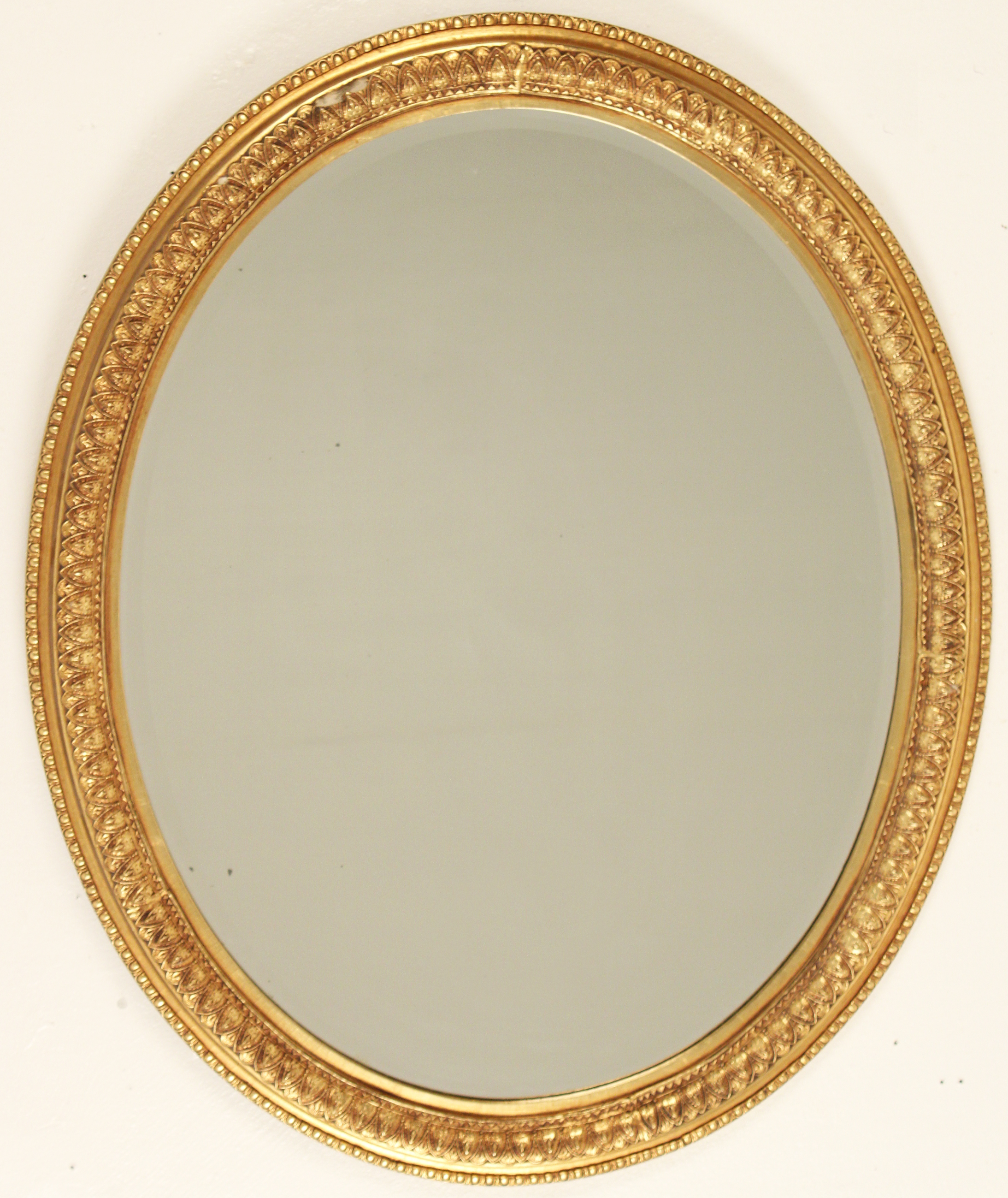 GOLD GILT FRENCH STYLE OVAL MIRROR 35f091