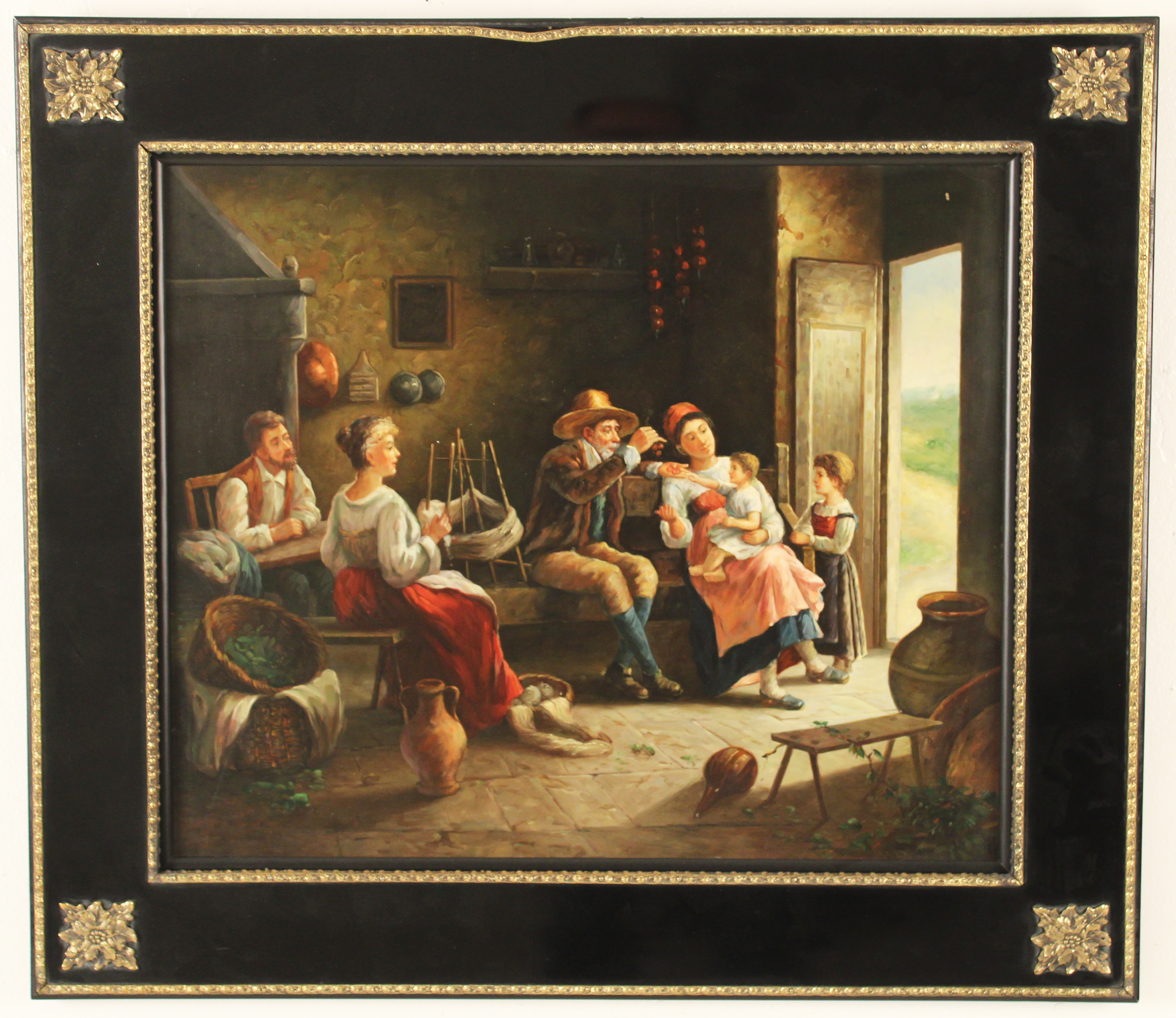 EBONY FRAMED EUROPEAN FAMILY INTERIOR 35f0a8