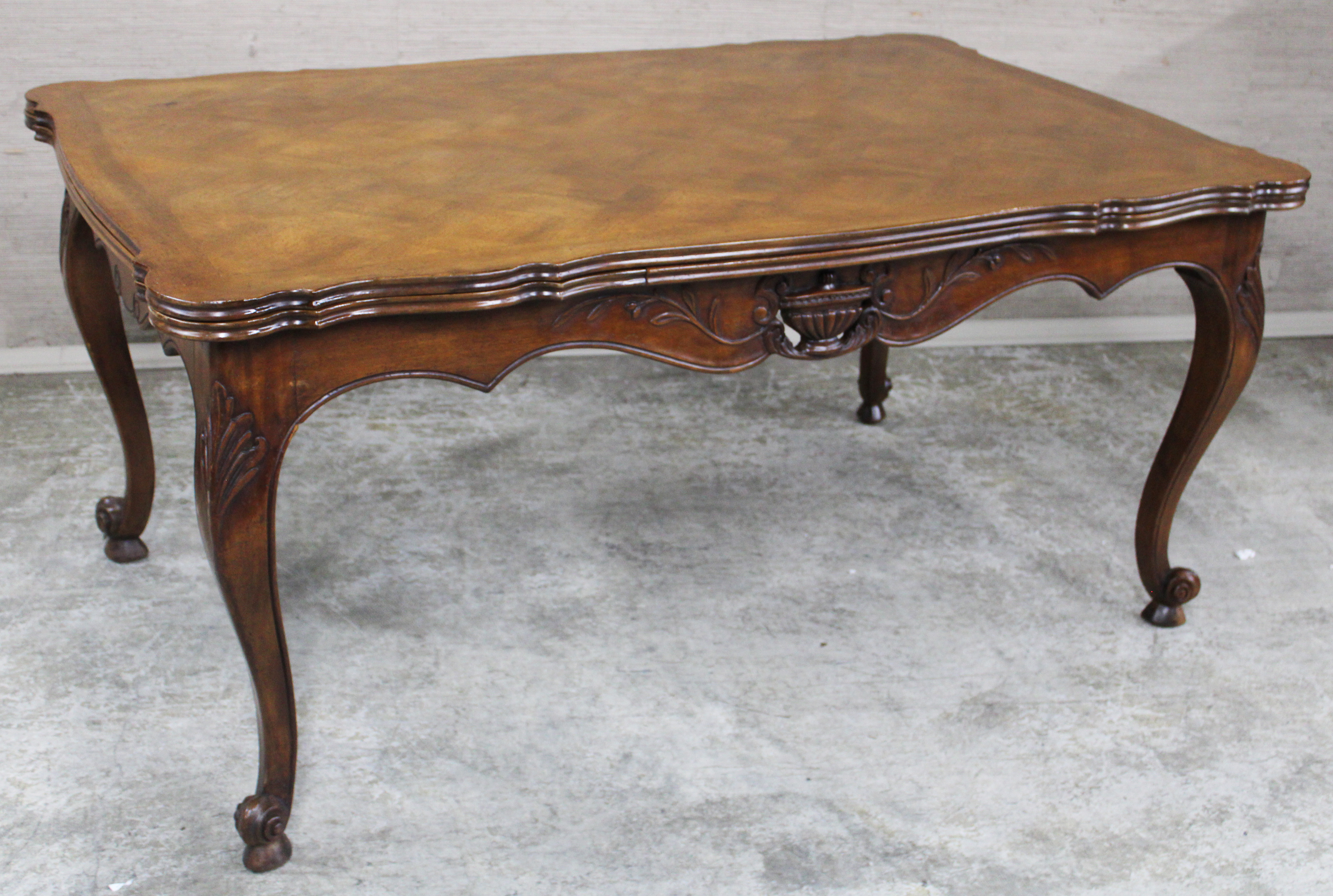 LOUIS XV STYLE WALNUT DRAWEND TABLE 35f0a3
