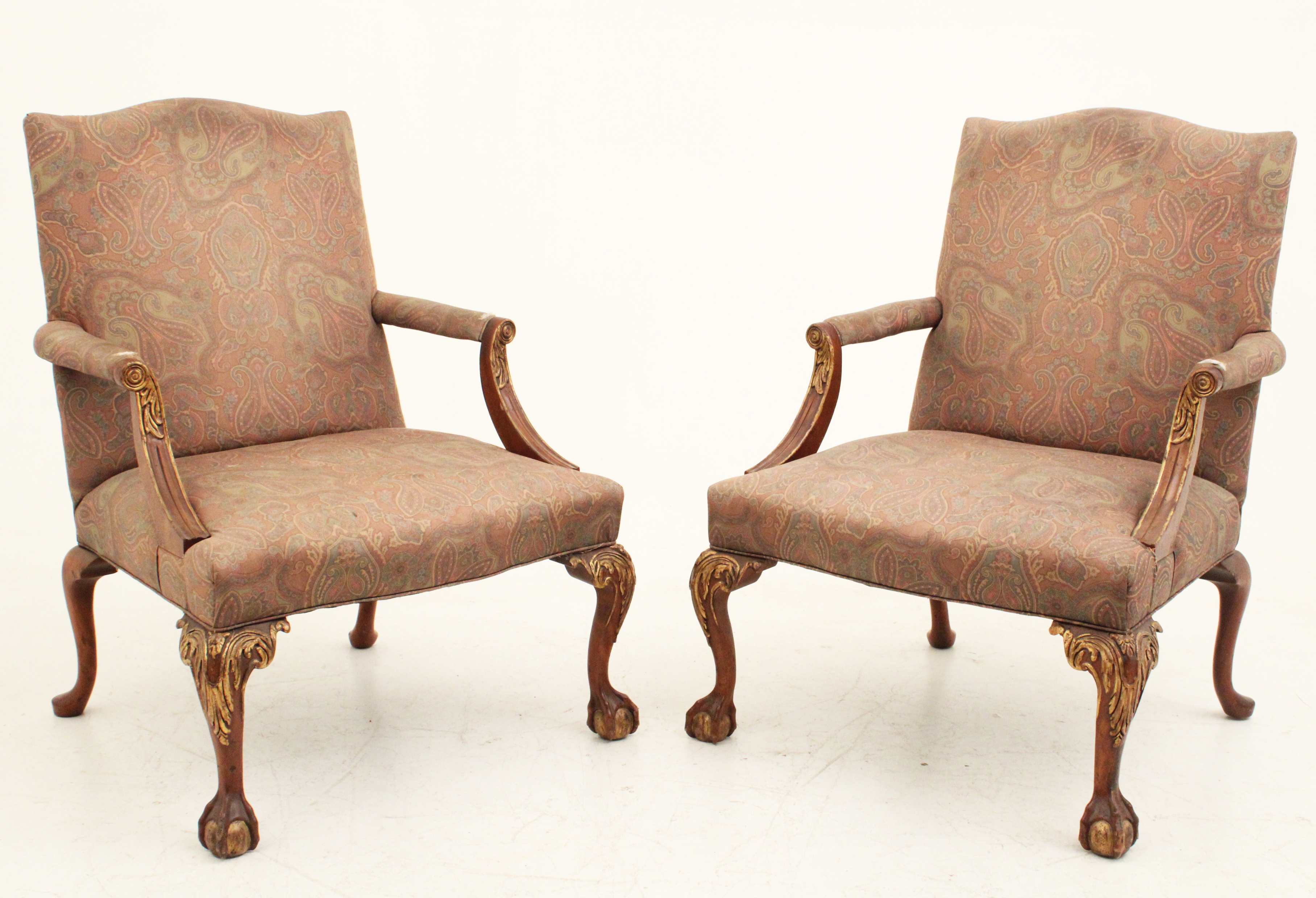 PR. OF ENGLISH STYLE ARM CHAIRS
