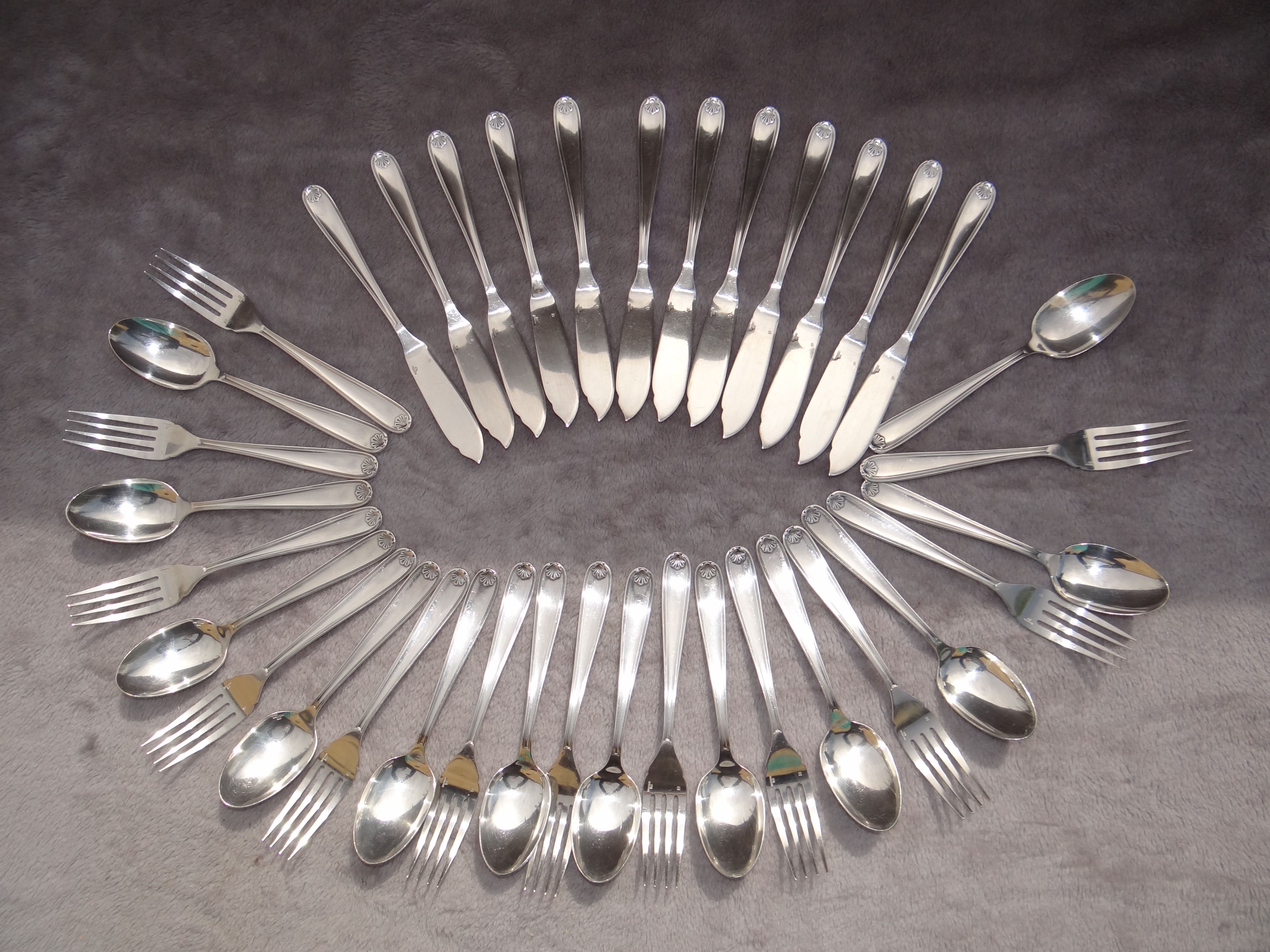 36 PC LOT OF CHRISTOFLE SILVER 35f0cd