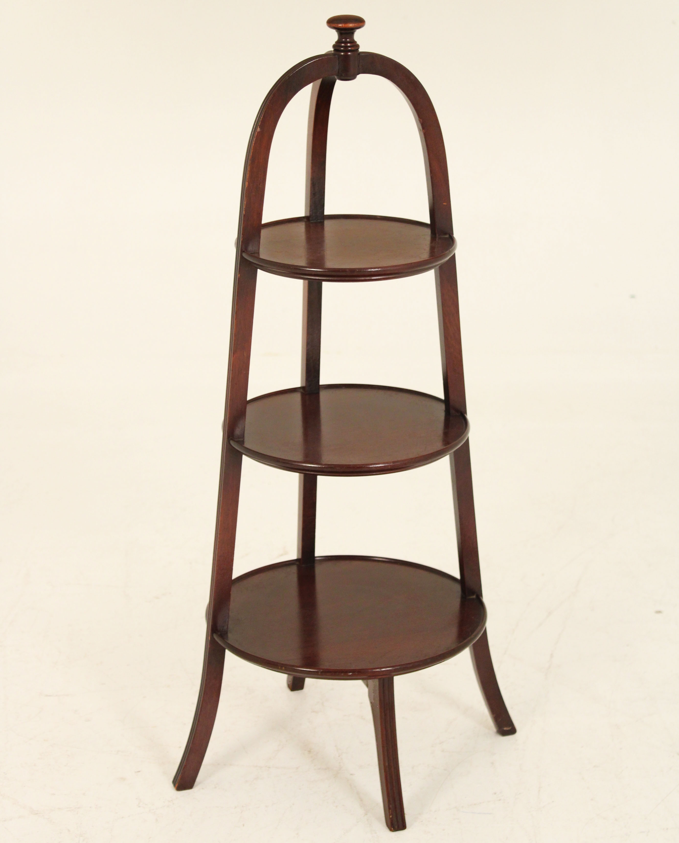 ENGLISH MAHOGANY 3 TIER PLATE STAND