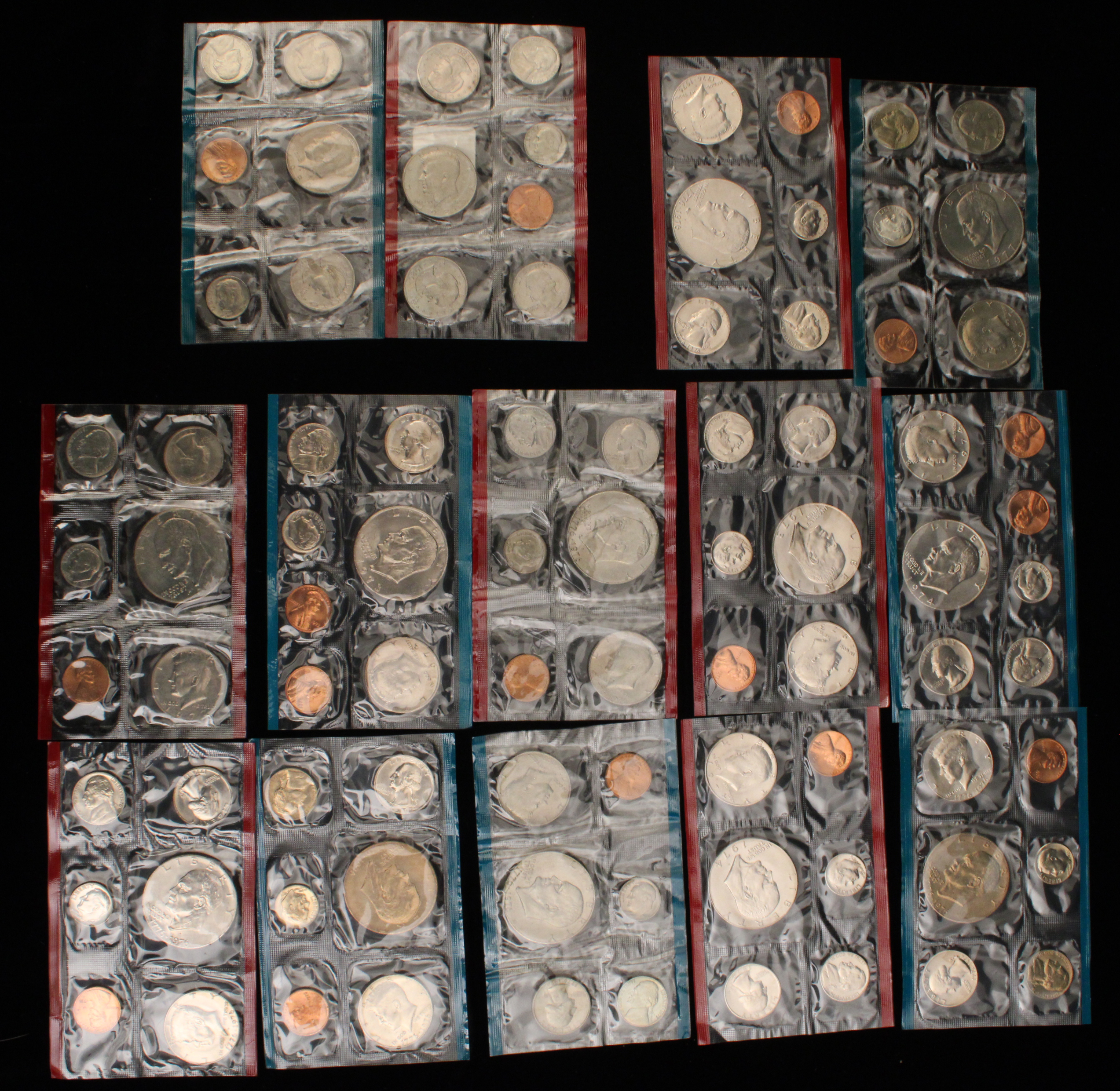 14 INDIVIDUAL SETS OF UNCIRCULATED 35f162