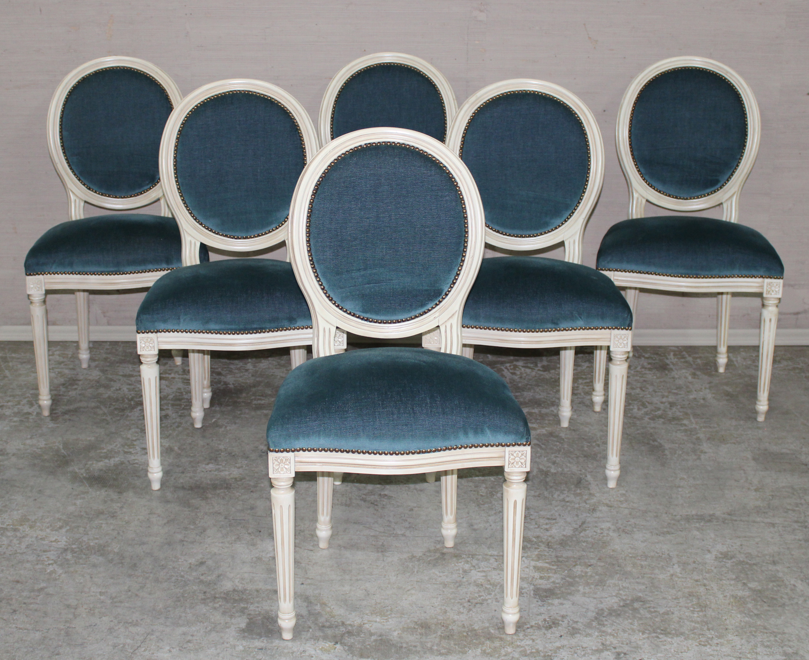 GROUP OF 6 LOUIS XVI STYLE CHAIRS 35f192