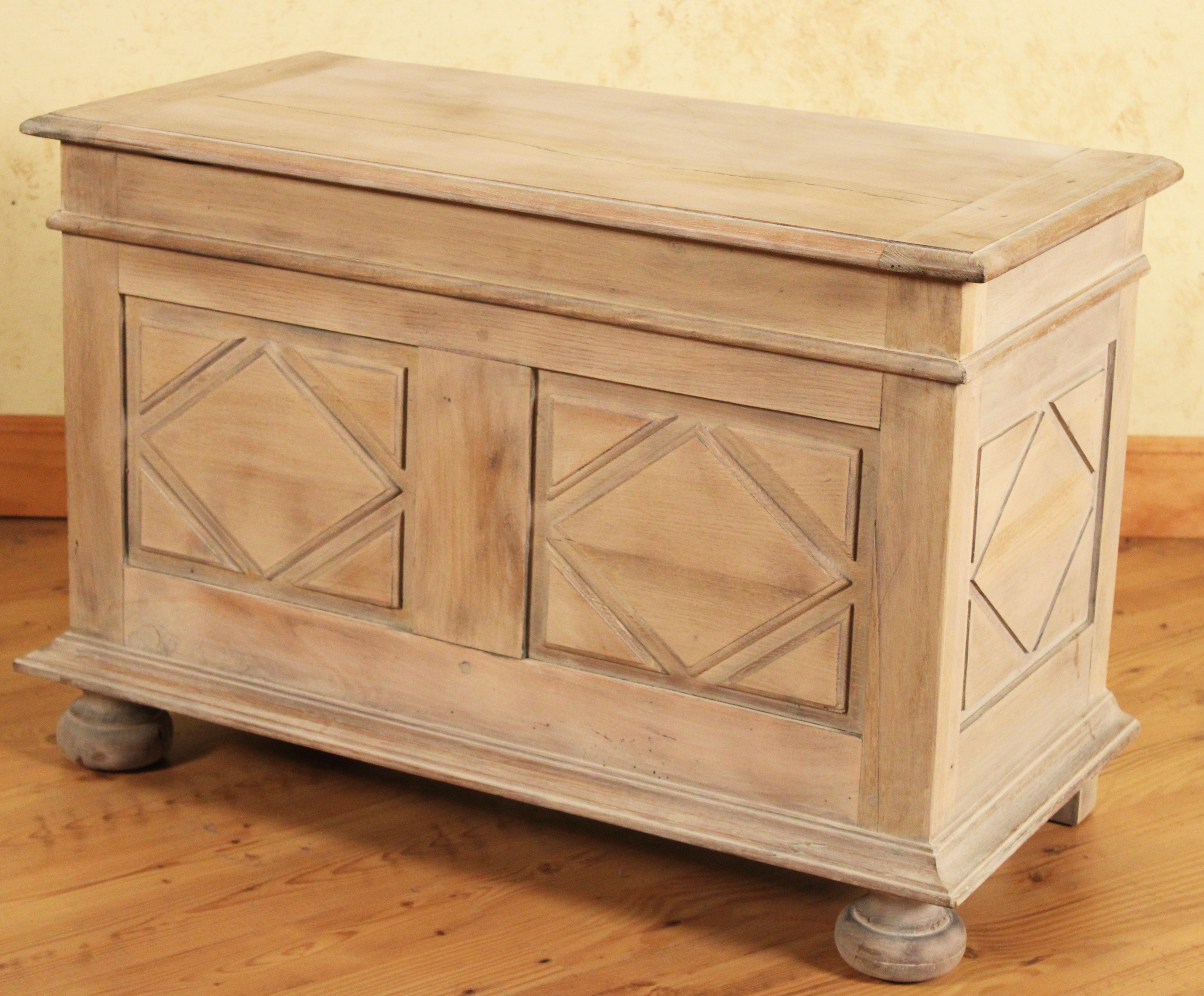 PAINTED FRENCH WALNUT BLANKET CHEST