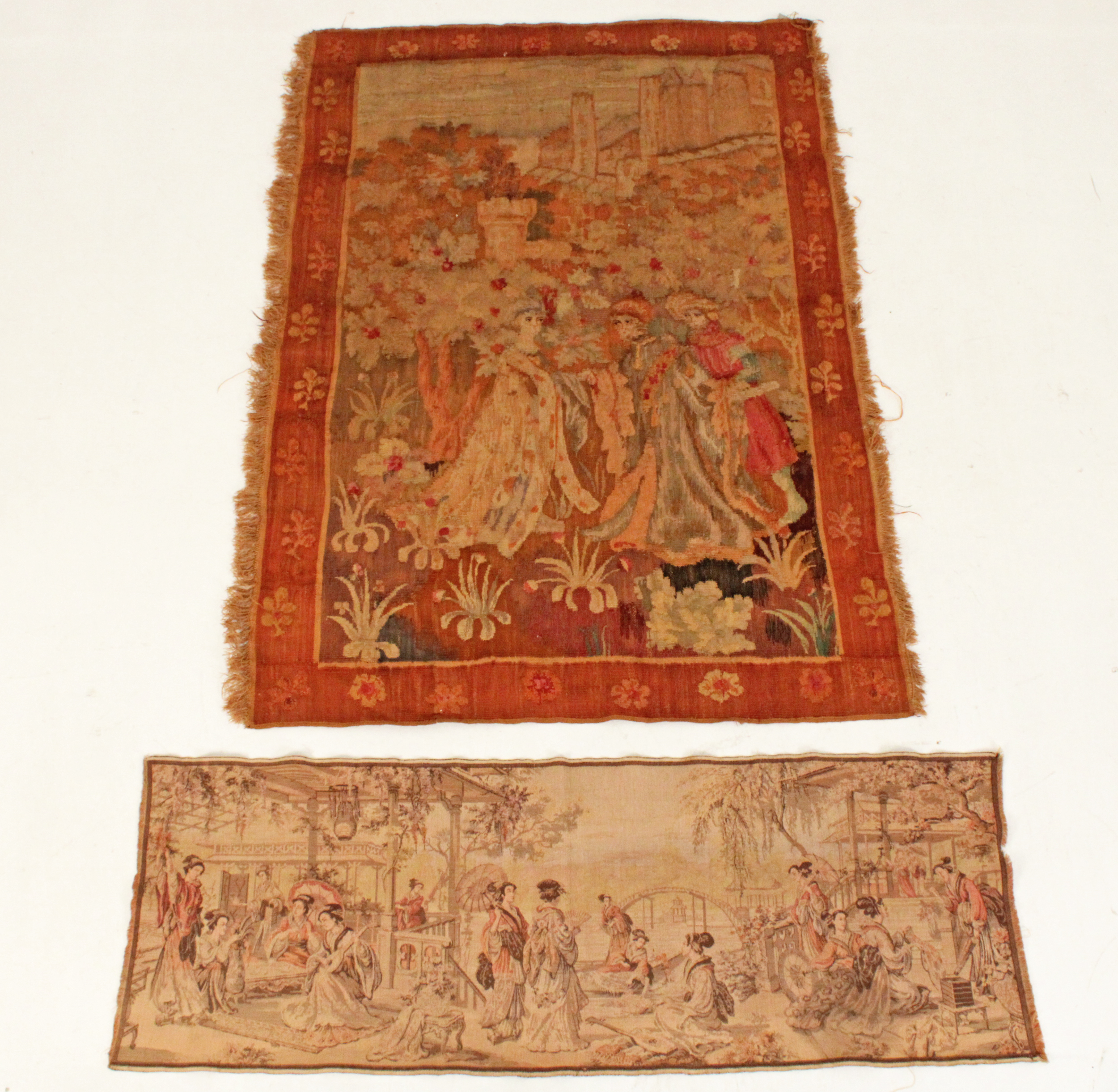 GROUP OF 2 WOVEN TAPESTRIES GROUP