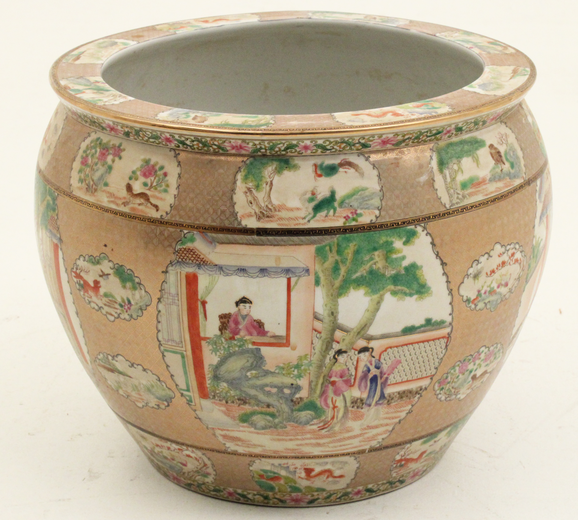 ORIENTAL PORCELAIN FISH BOWL ORIENTAL 35f288