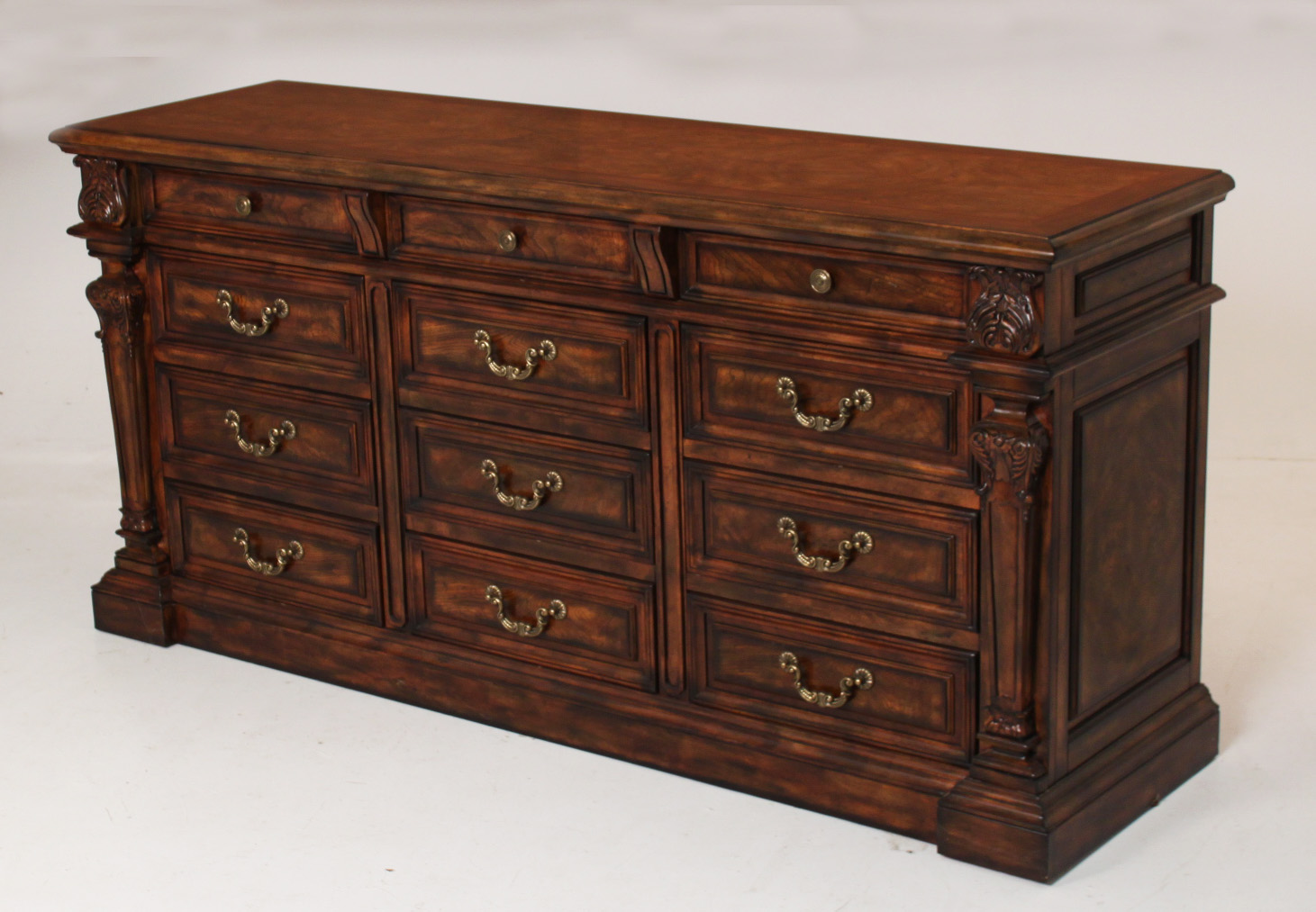 FRENCH STYLE WALNUT AND ASH SIDEBOARD