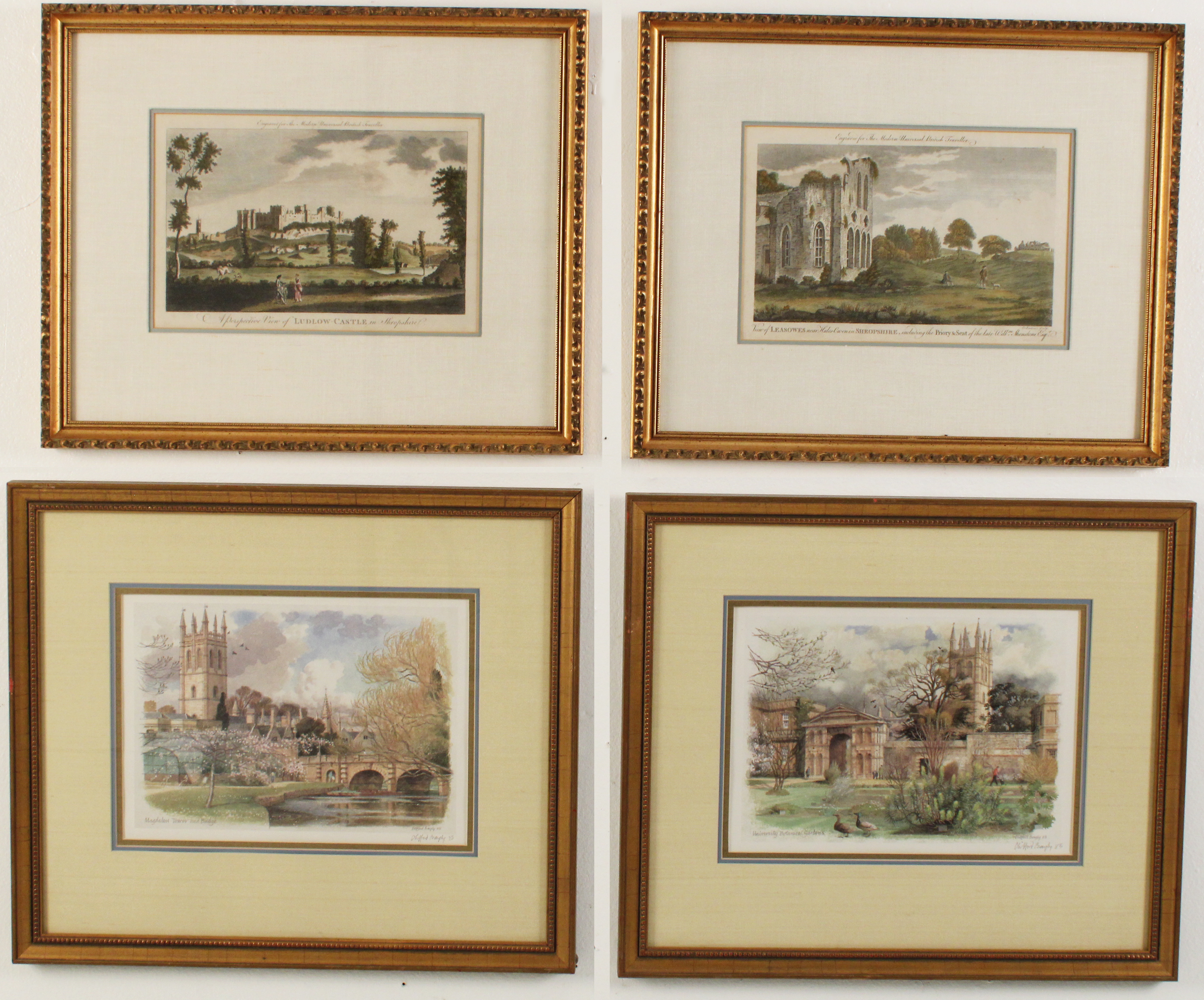 2 PAIRS OF FRAMED ART 2 PAIRS OF