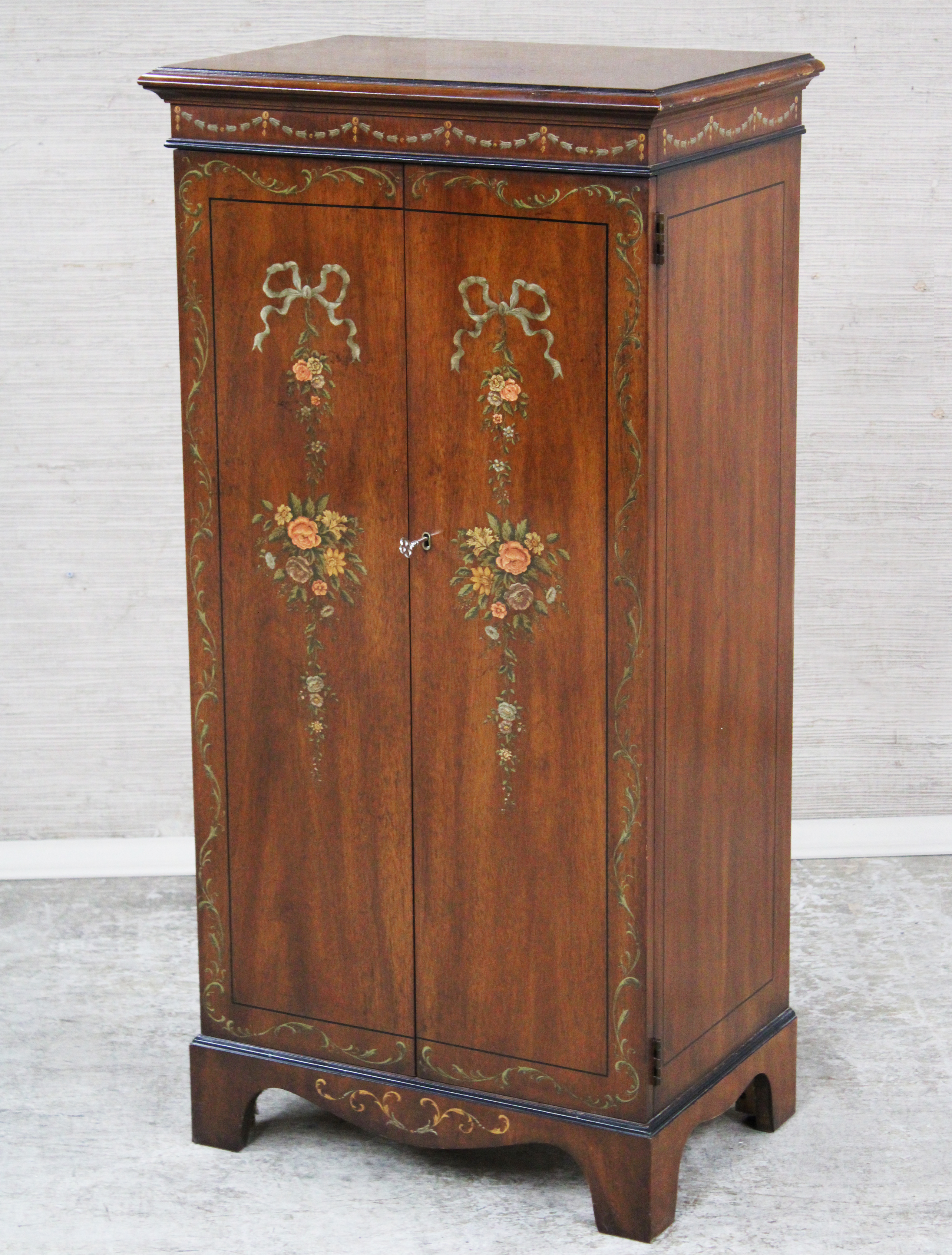 ADAMS STYLE PAINTED JEWELRY CABINET