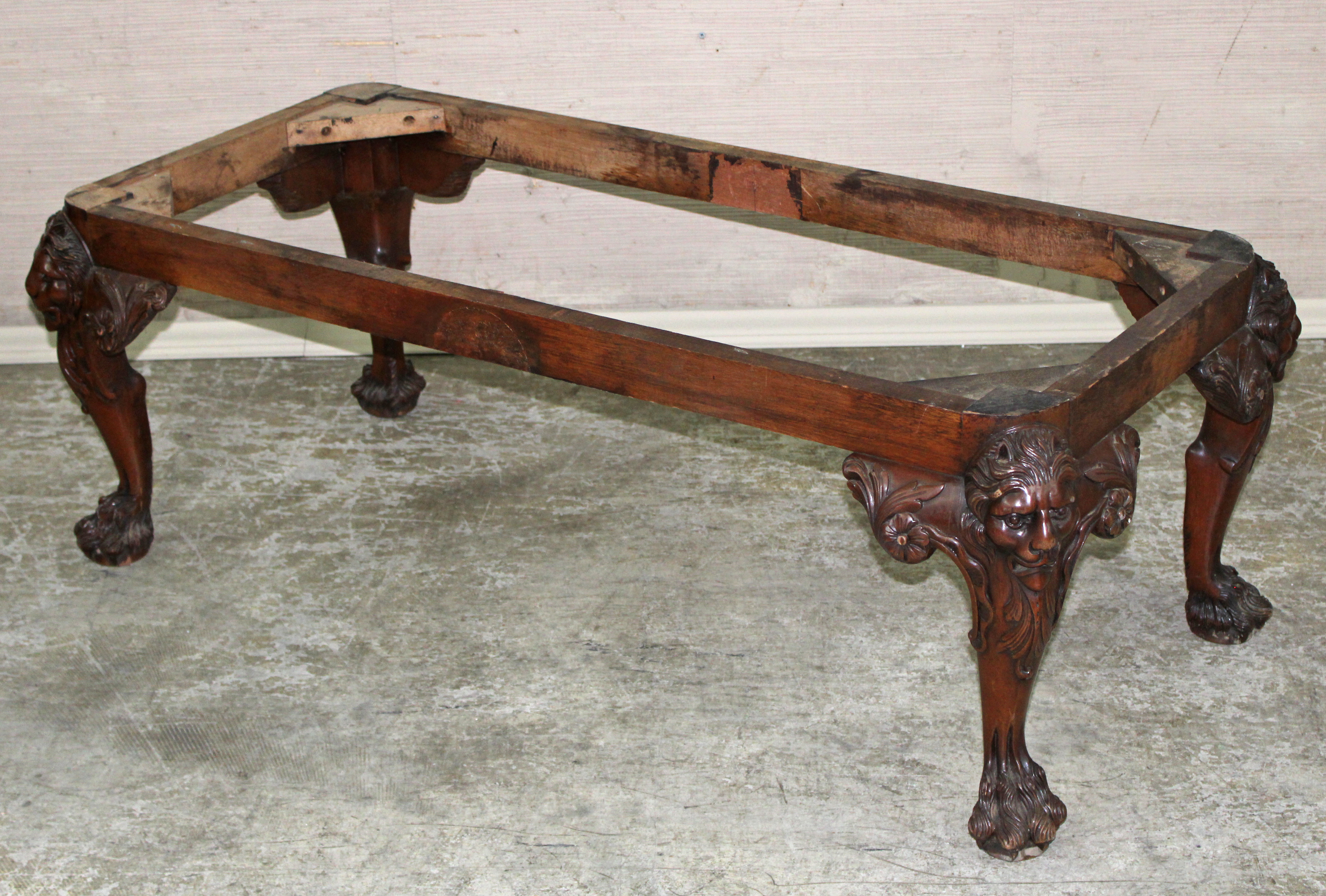 IRISH CHIPPENDALE STYLE BENCH FRAME 35f2a2