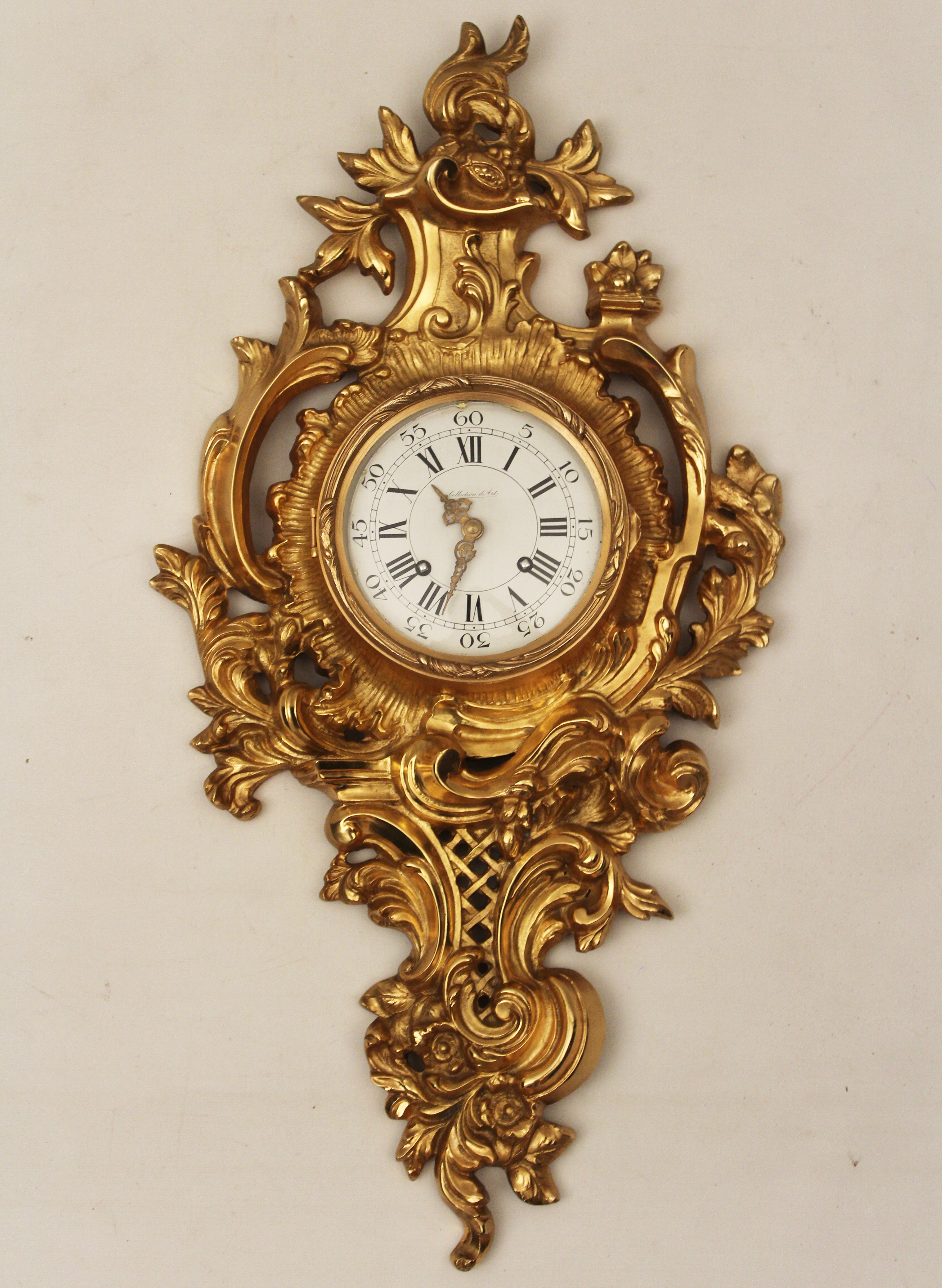 FRENCH GILT BRONZE CARTEL CLOCK 35f2c7