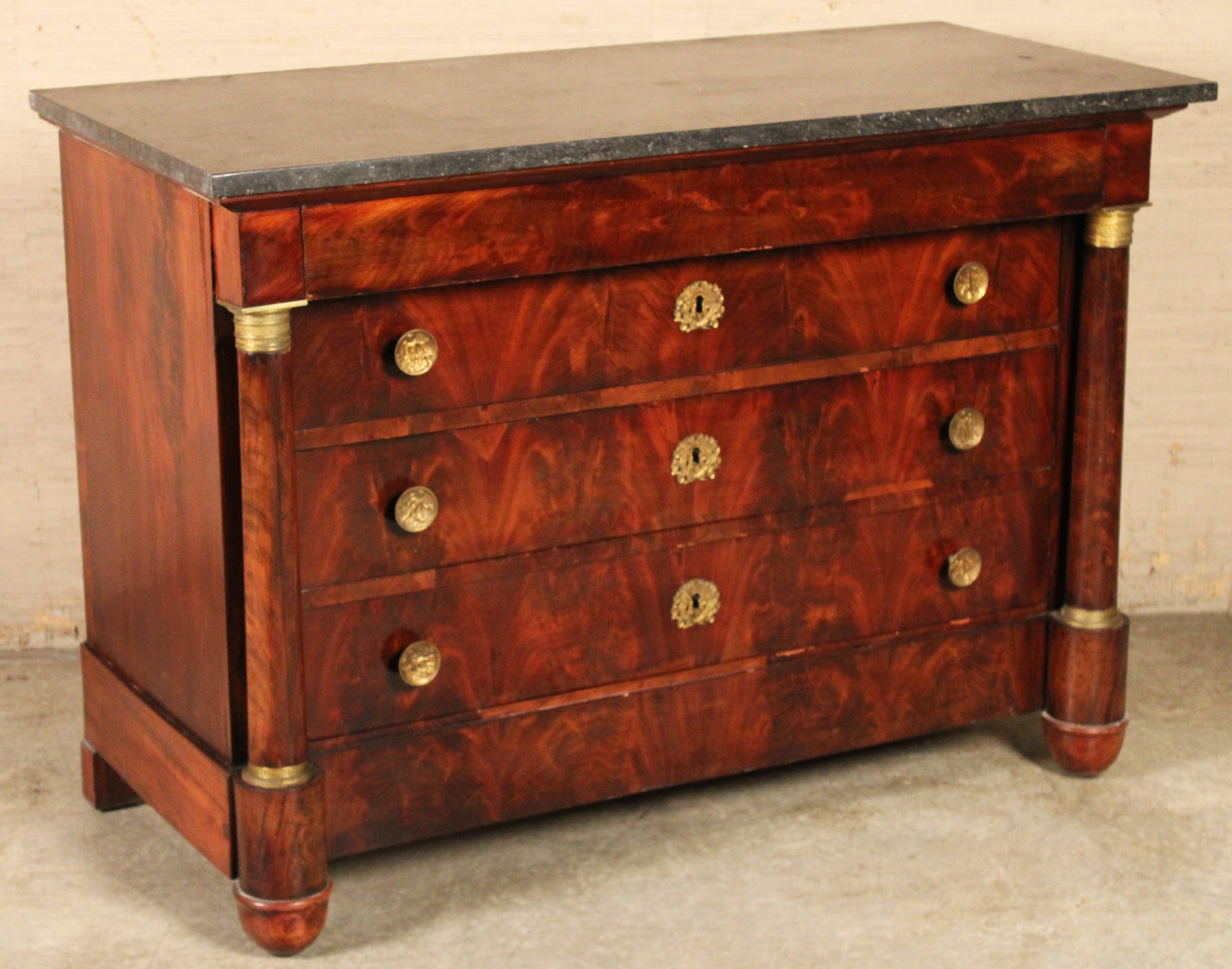 19TH C FRENCH EMPIRE MAHOGANY 35f2d5