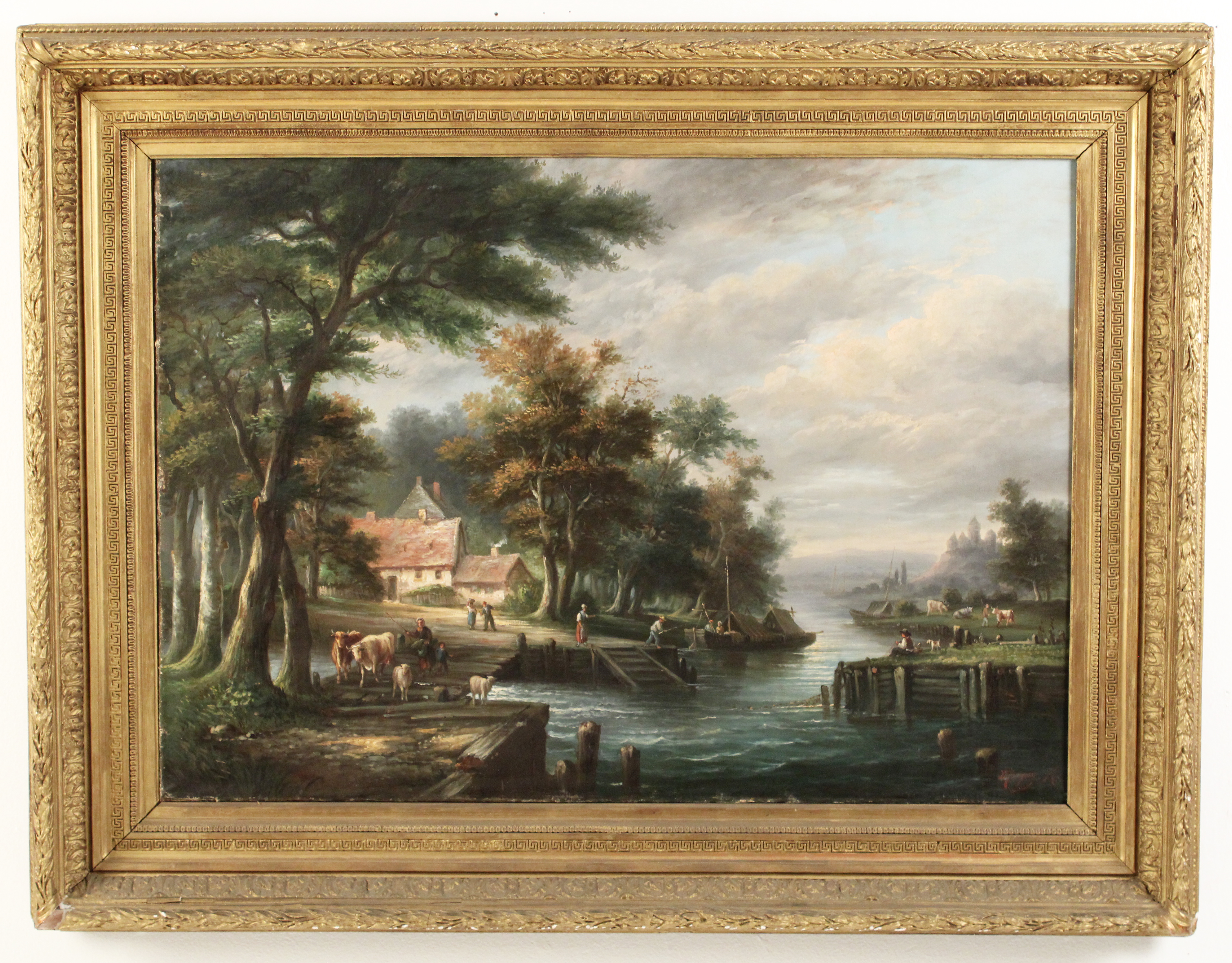 SIGNED 19TH C O C EUROPEAN LANDSCAPE 35f2ff