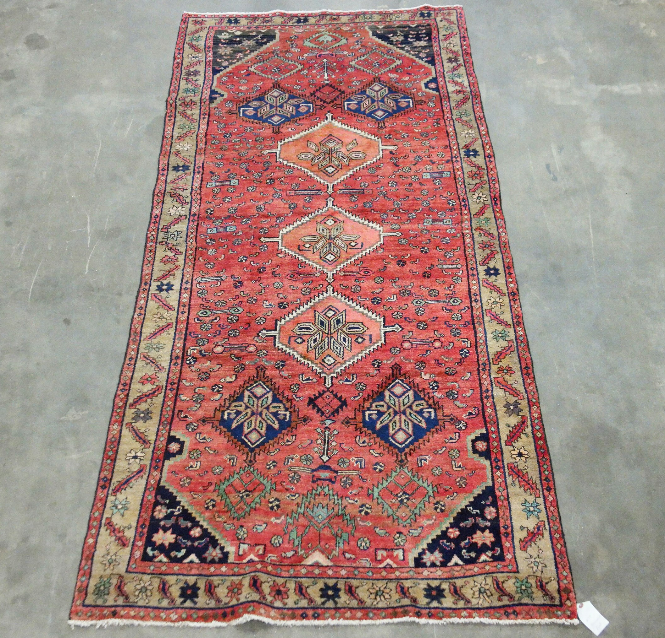 ORIENTAL RUG 4'3" S 9'8" HOSEINABAD