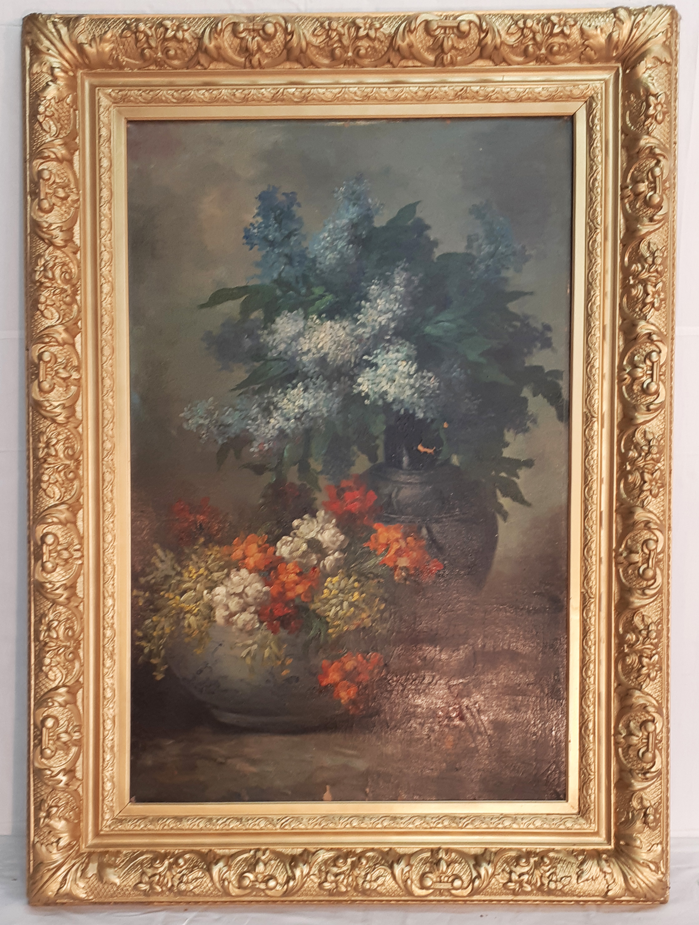 19TH C. O/C STILLIFE PAINTING SIGNED