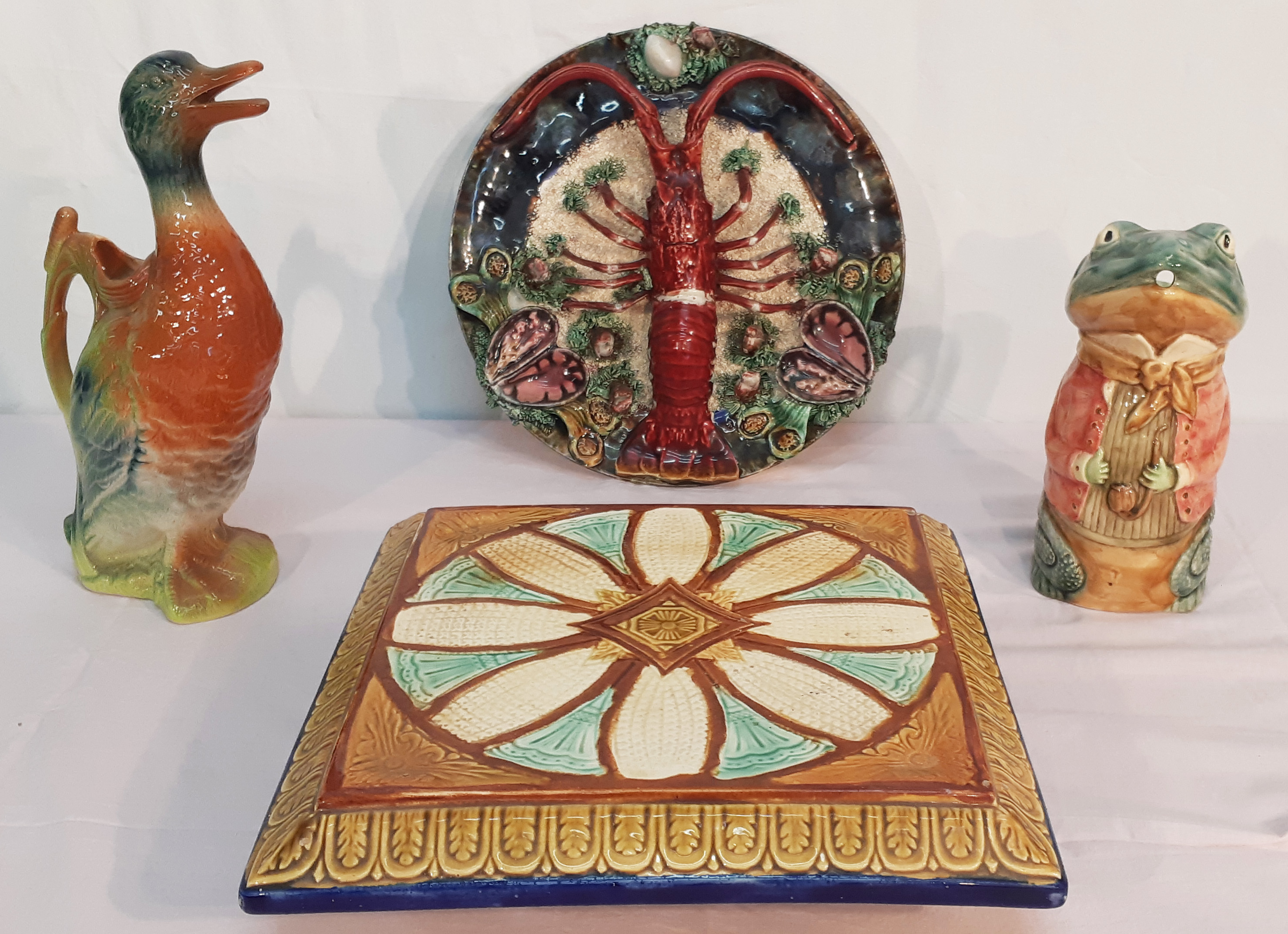 4 PC LOT OF GLAZED FRENCH FAIENCE 35f3b5