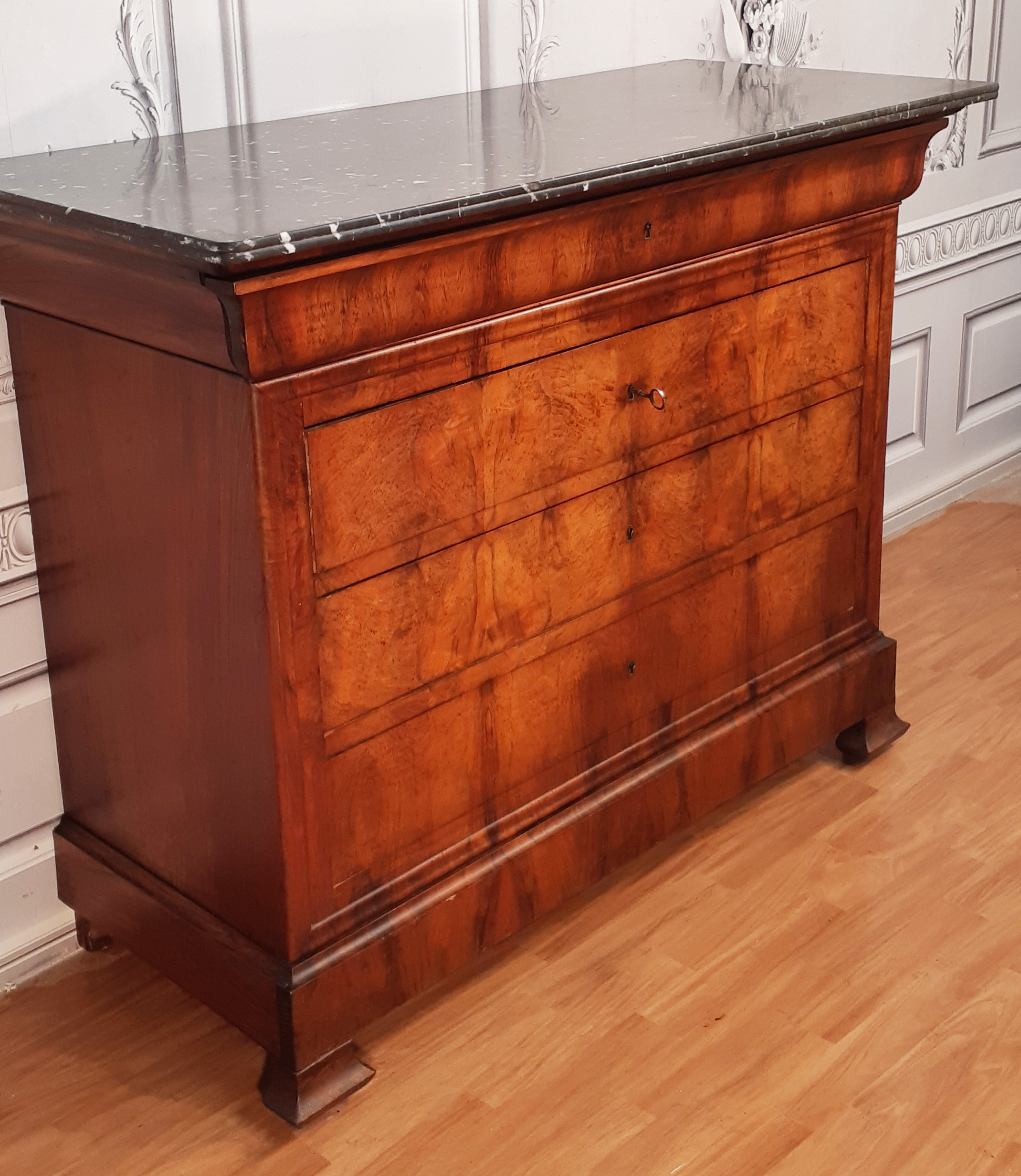 19TH C LOUIS PHILIPPE MARBLE TOP 35f3b6