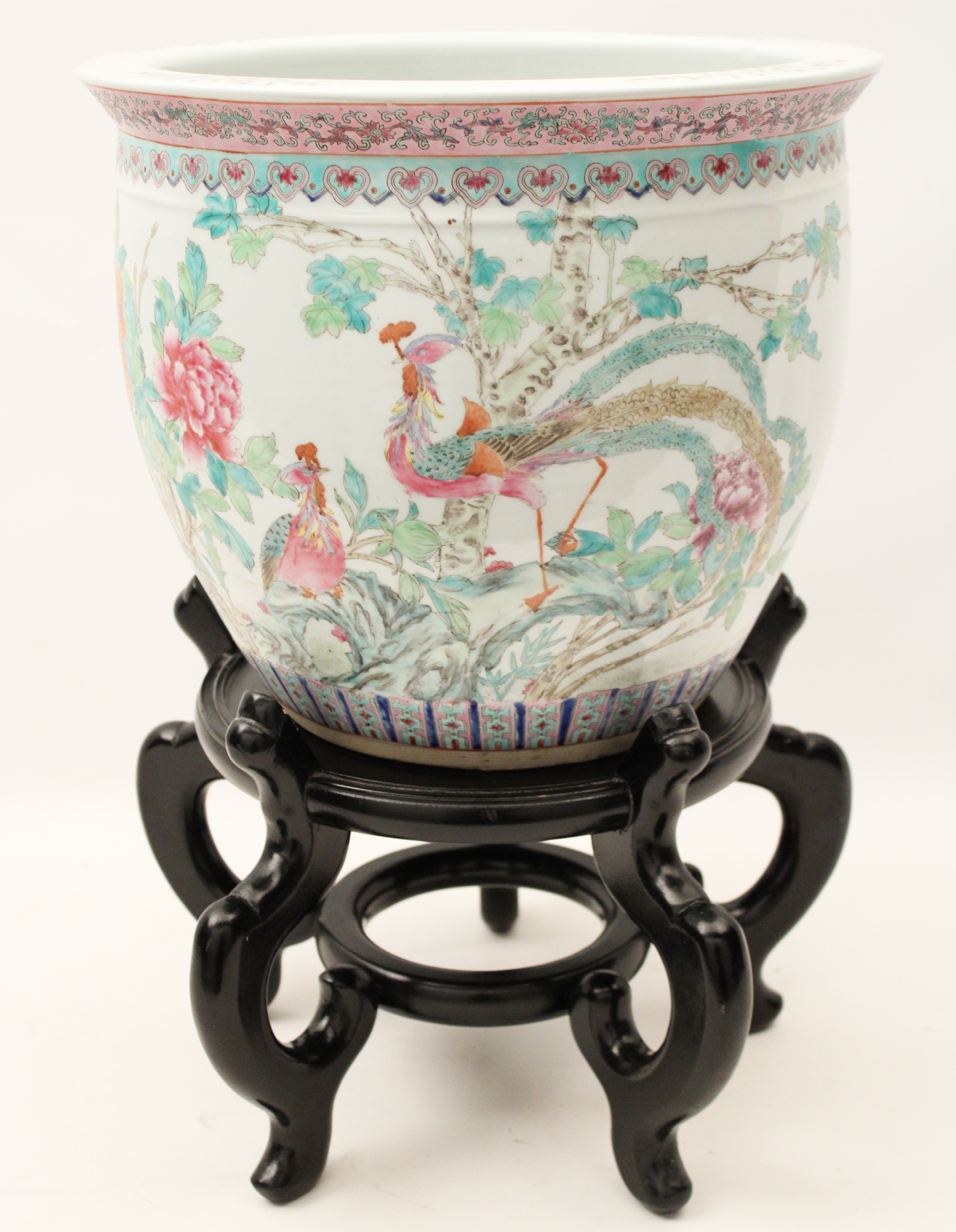 CHINESE PORCELAIN FAMILE ROSE JARDINIERE 35f3d1