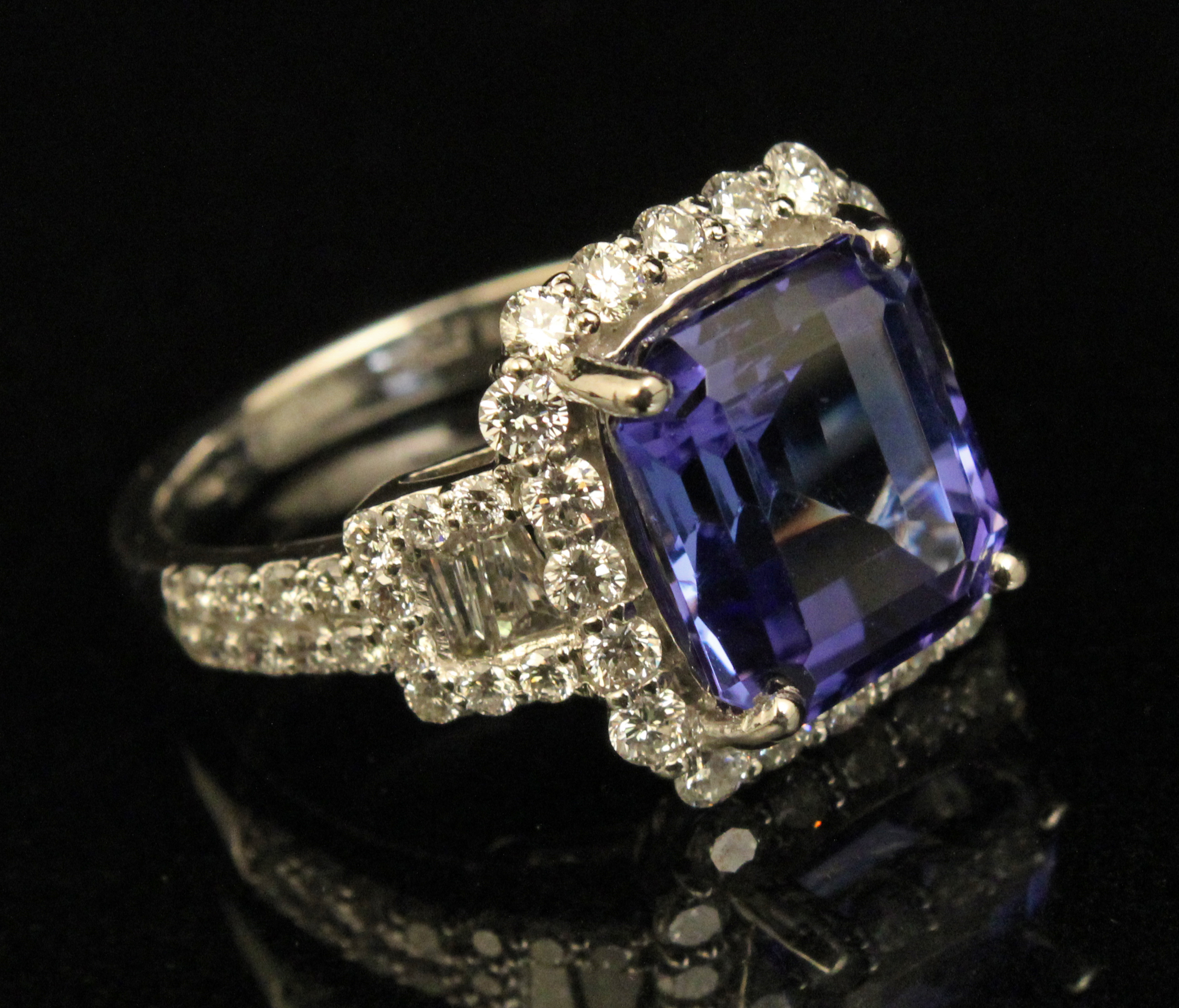 PLATINUM TANZANITE AND DIAMOND