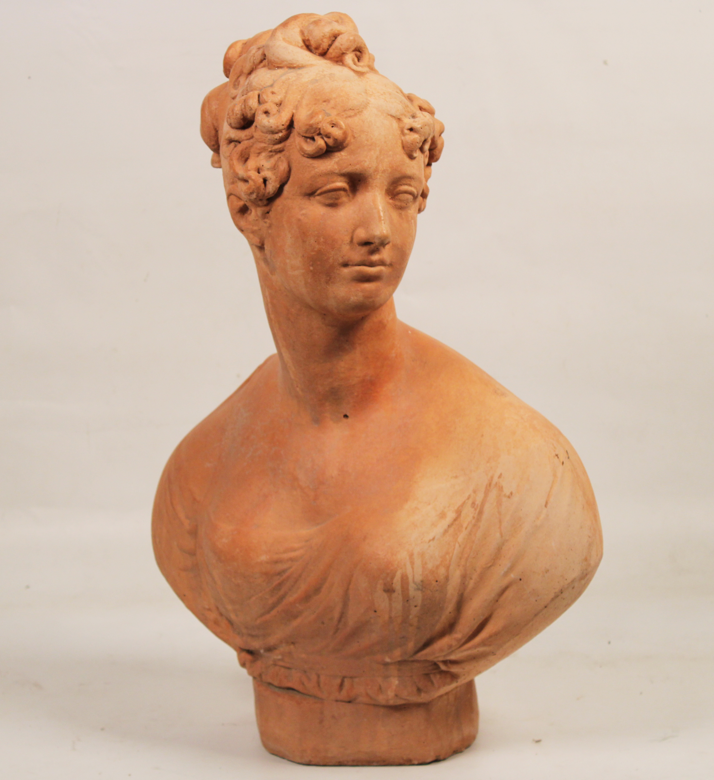 ITALIAN TERRA COTTA BUST OF WOMAN 35f3cd