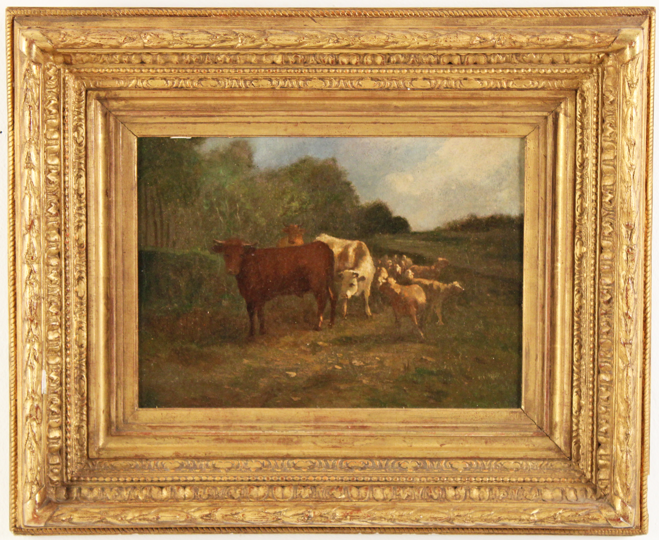 19TH C O C PAINTING OF COWS AND 35f3de