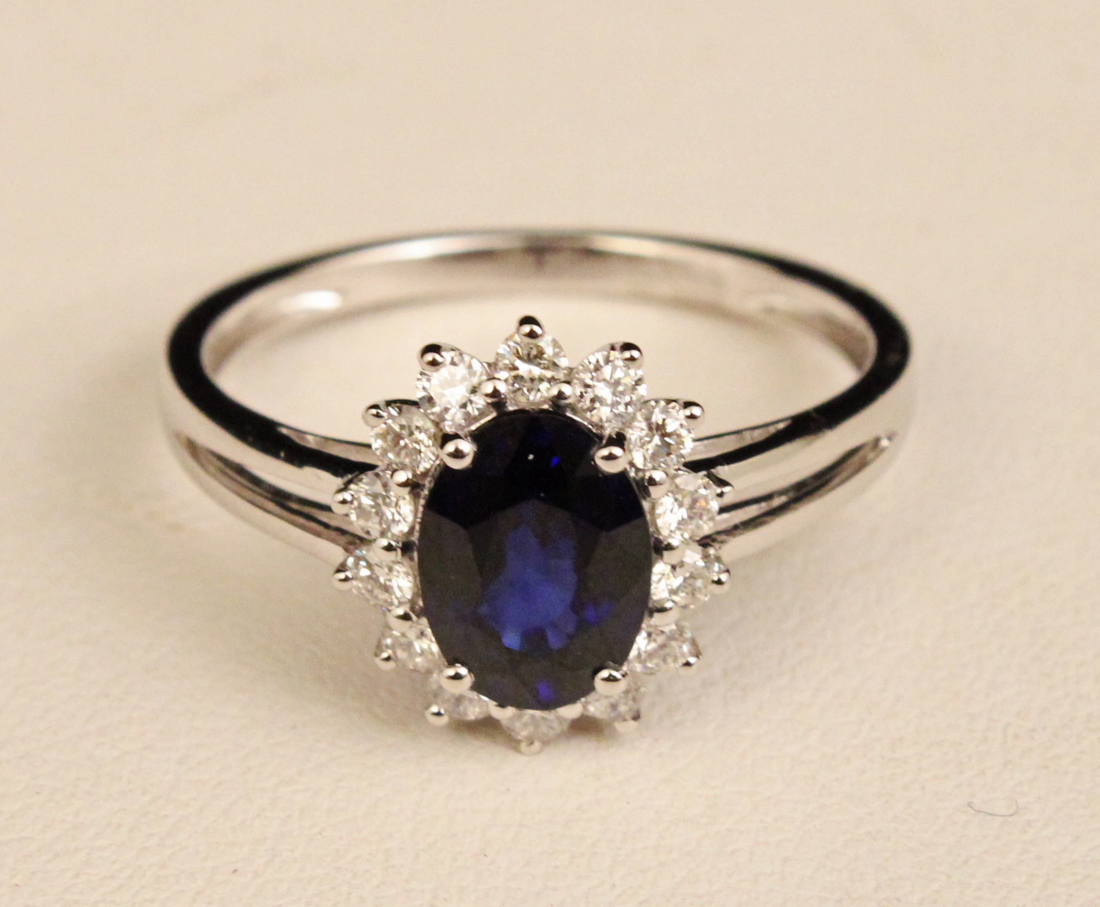 14K WG DIAMOND AND BLUE SAPPHIRE 35f3ef