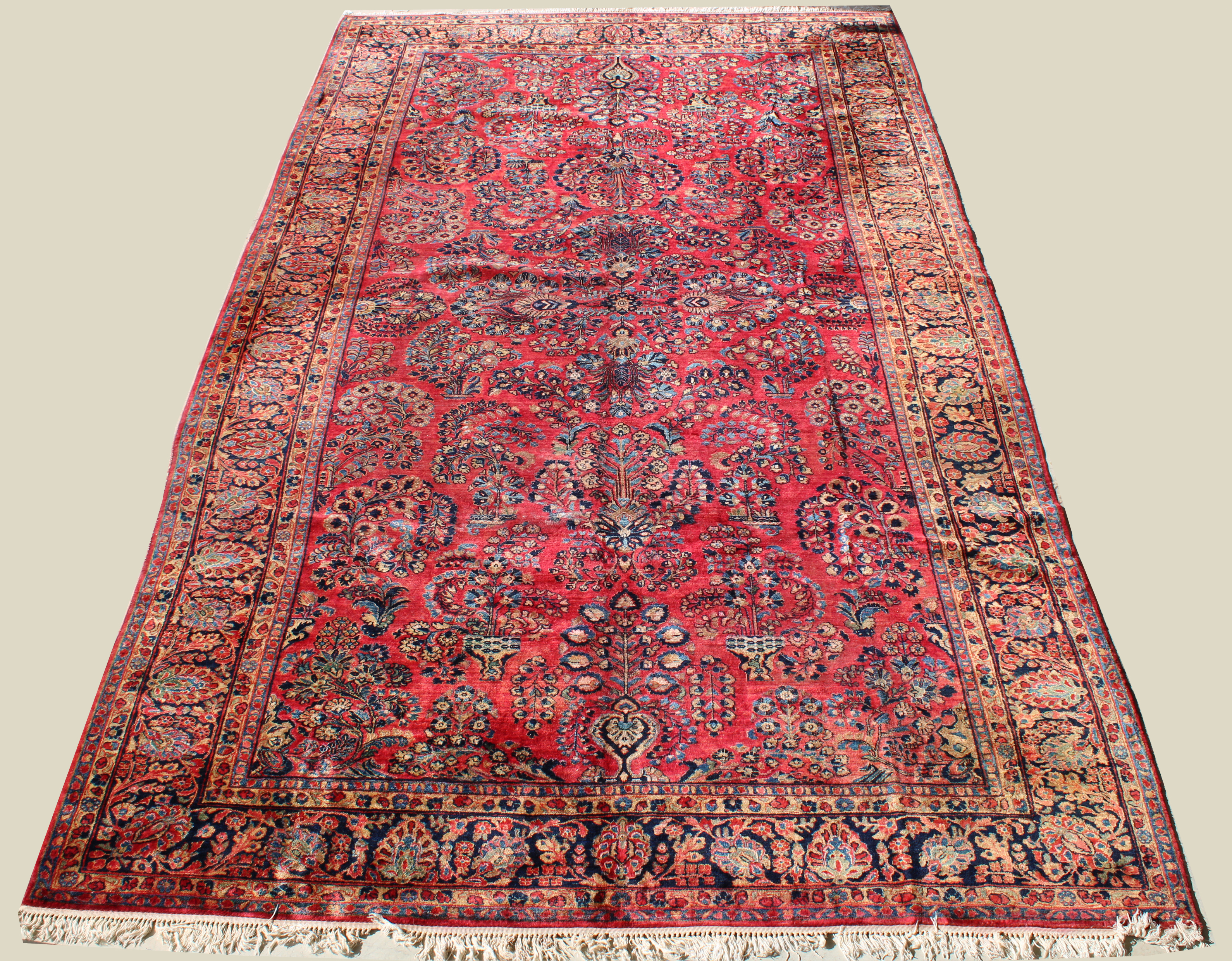 SEMI-ANTIQUE HANDMADE PERSIAN RUG