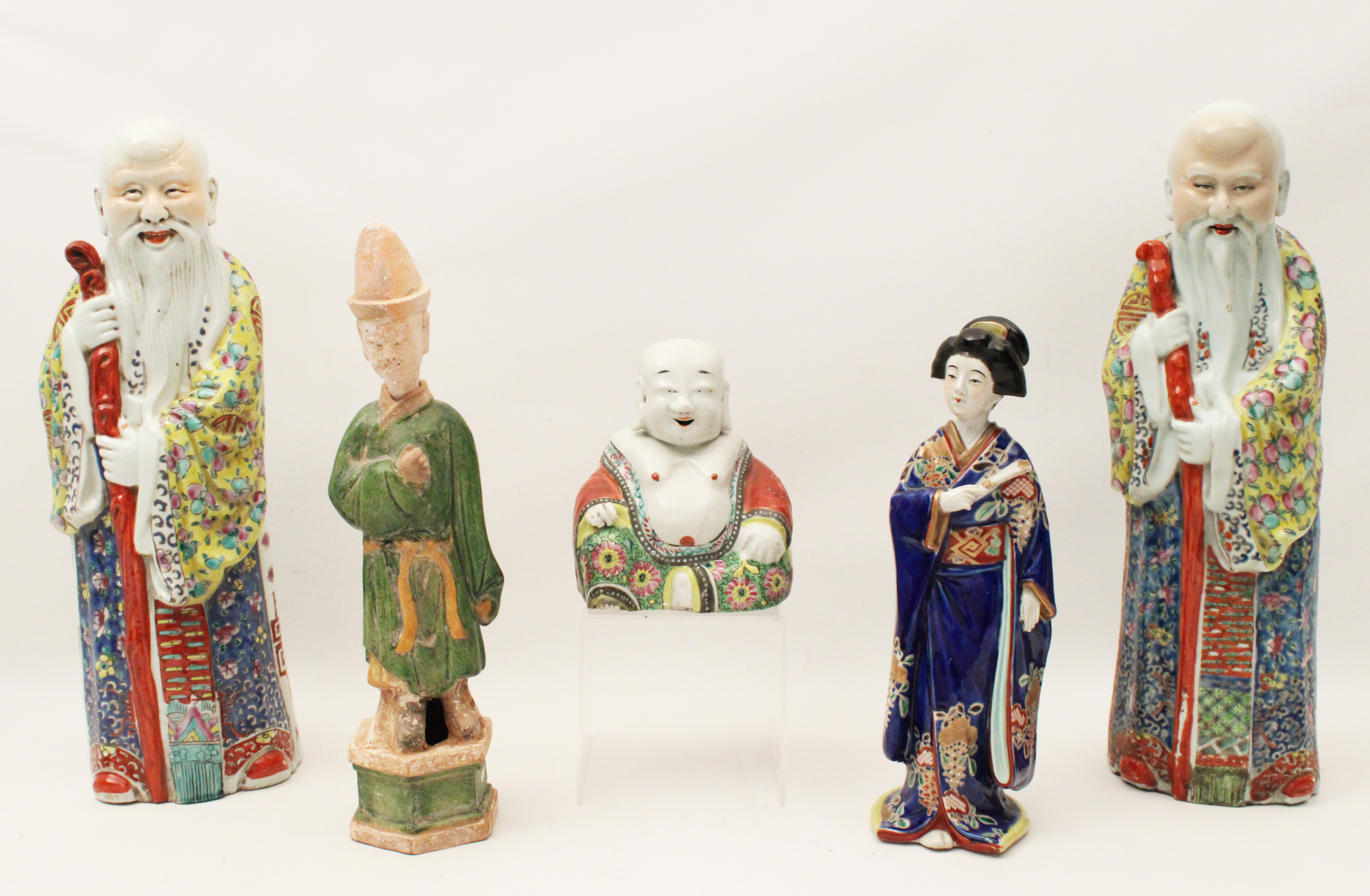 5 PC LOT OF ORIENTAL FIGURES 5 35f3ea