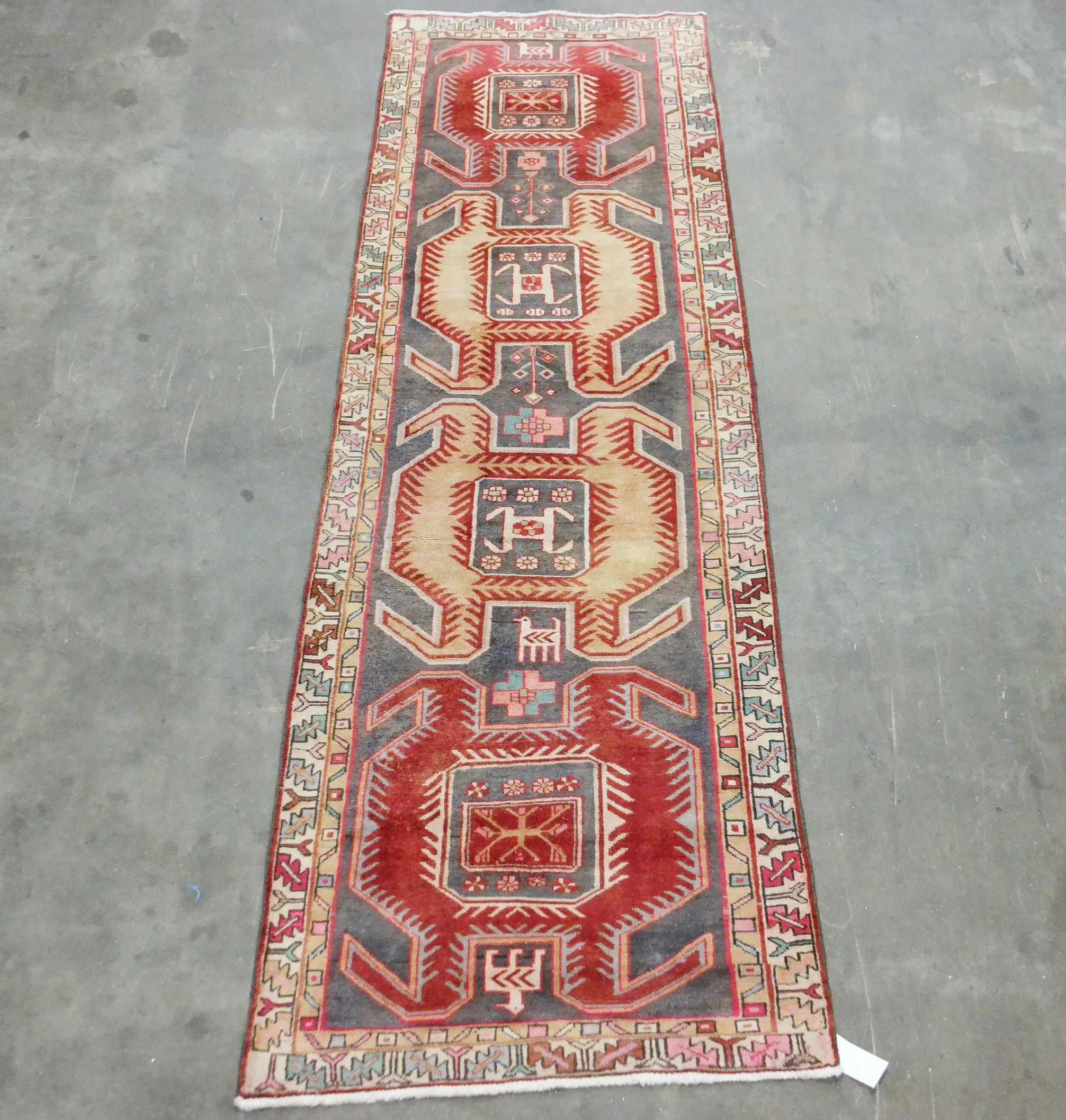 ORIENTAL RUG 3' X 10' KURDISH ORIENTAL