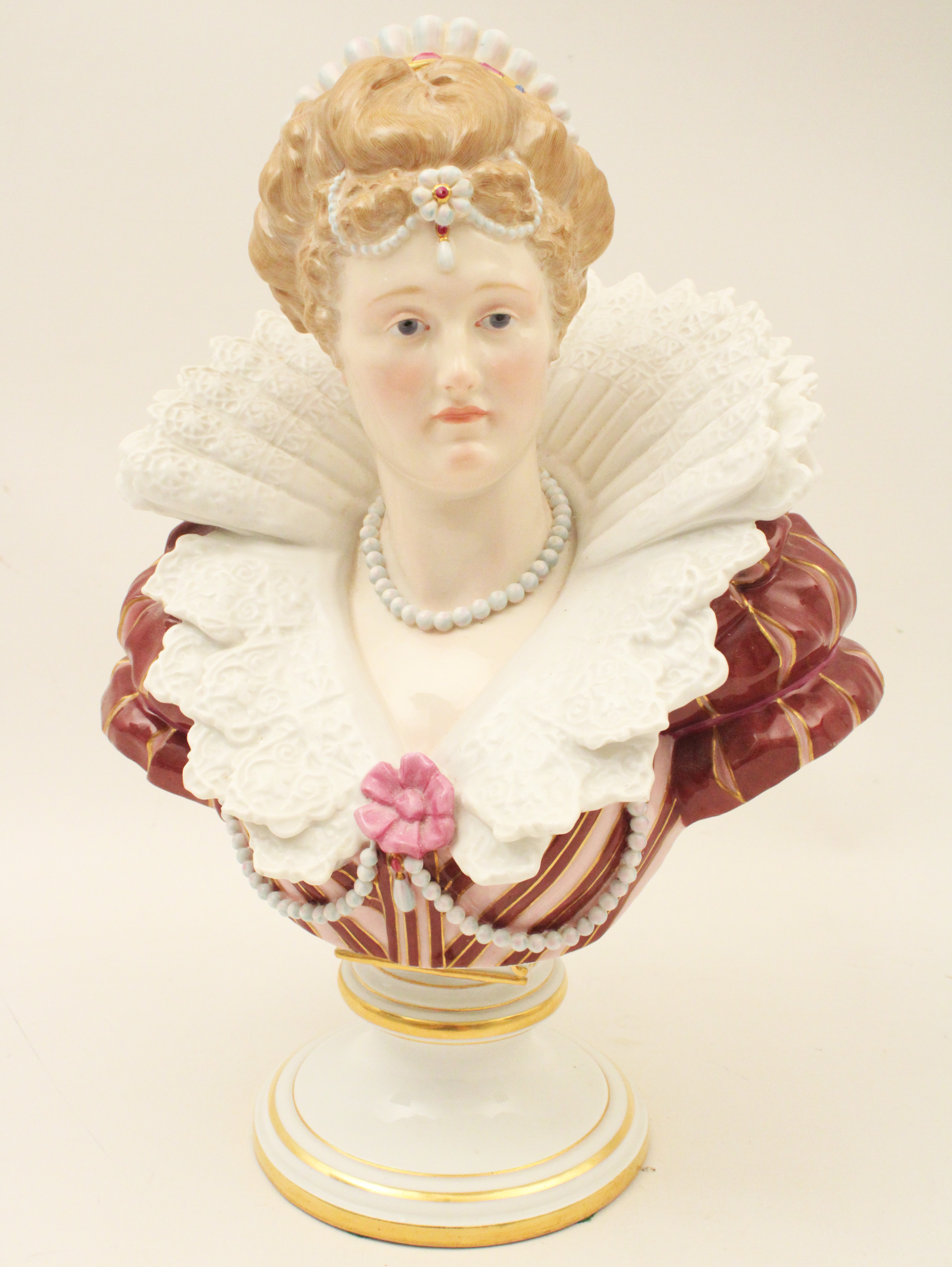 MEISSEN PORCELAIN BUST OF FRENCH