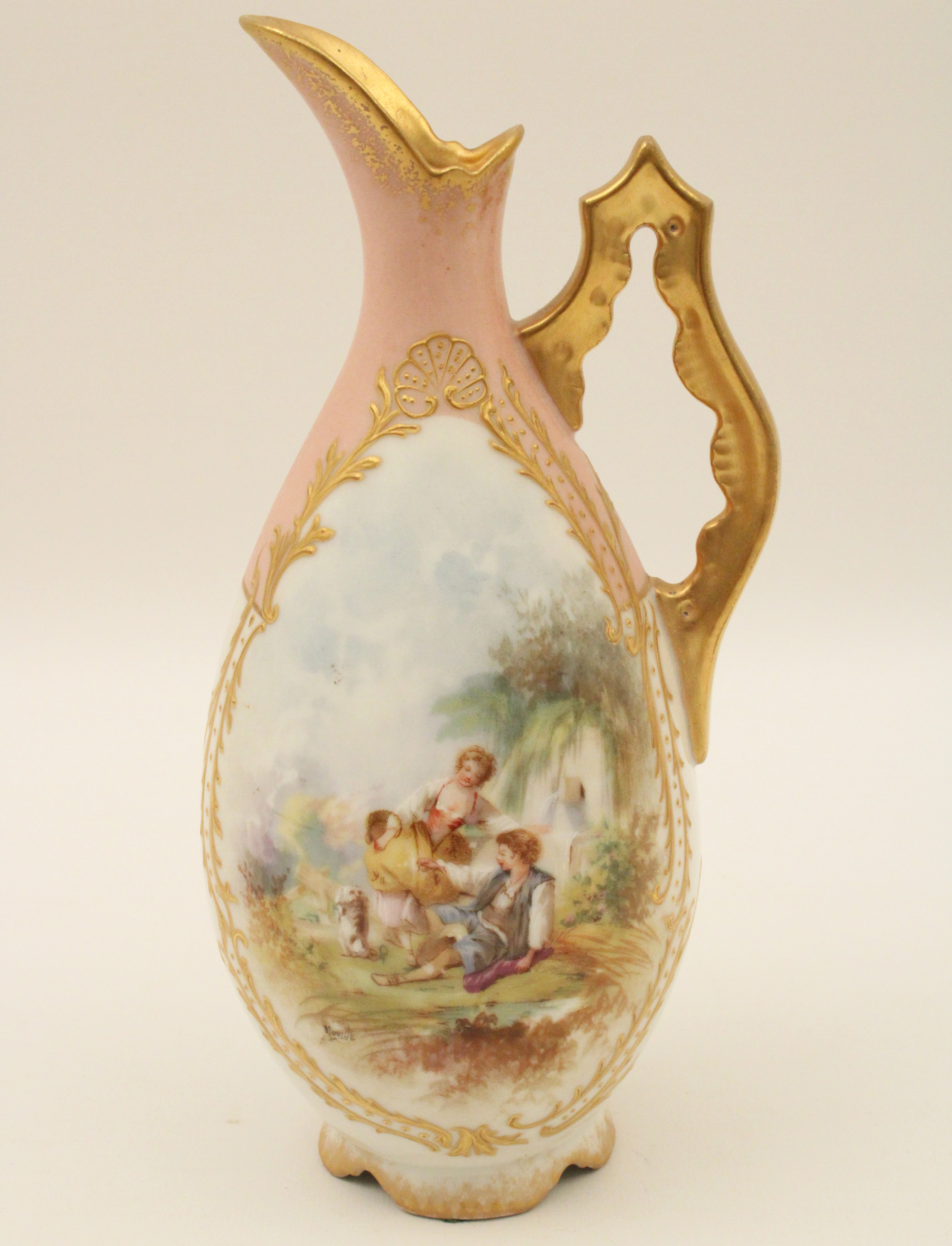 SEVRES EWER WITH GOLD LINING AND